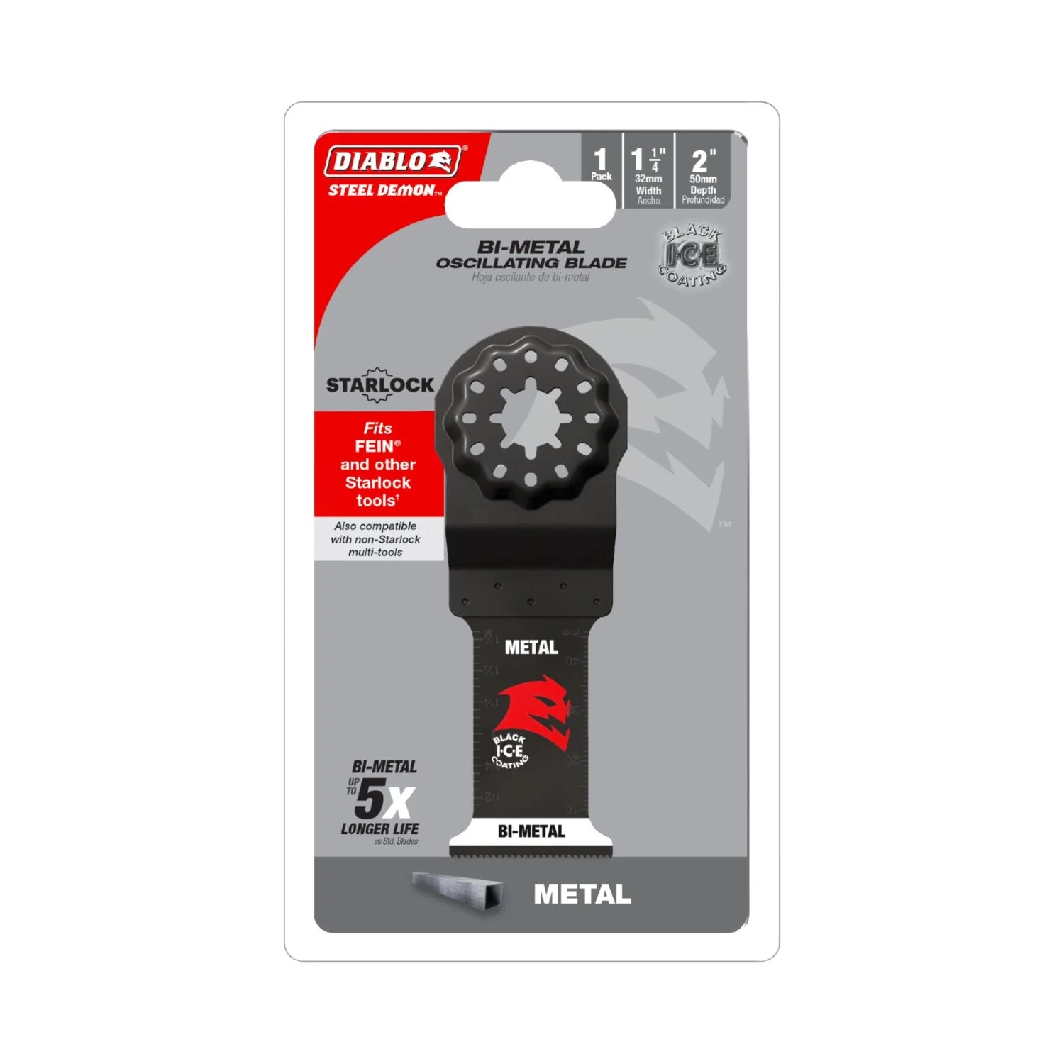 Diablo DOS125BF 1-1/4 in. Starlock Bi-Metal Oscillating Blade for Metal - Image 2