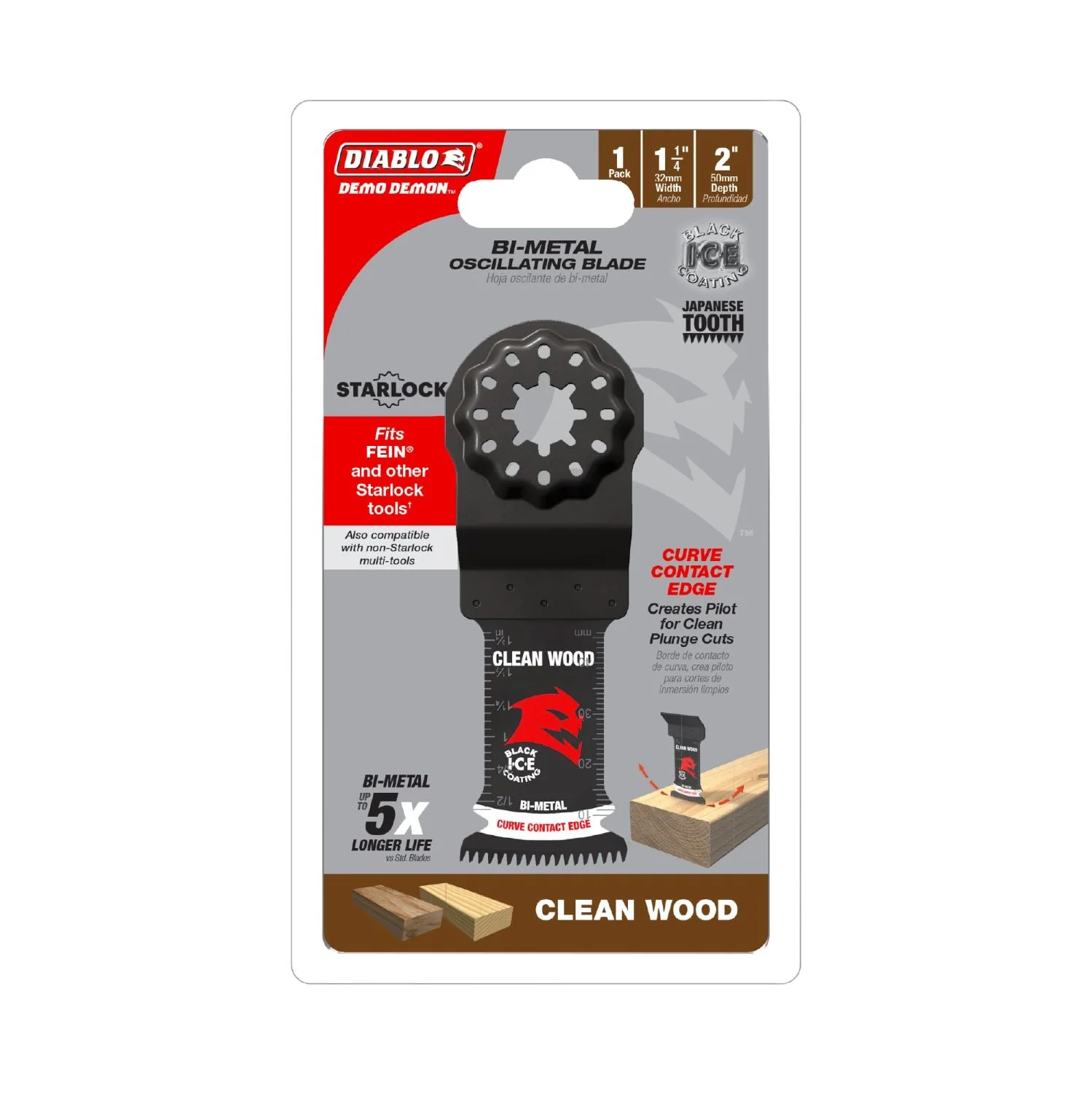 Diablo DOS125JBW 1-1/4 in. Bi-Metal Blade for Clean Wood - Image 2