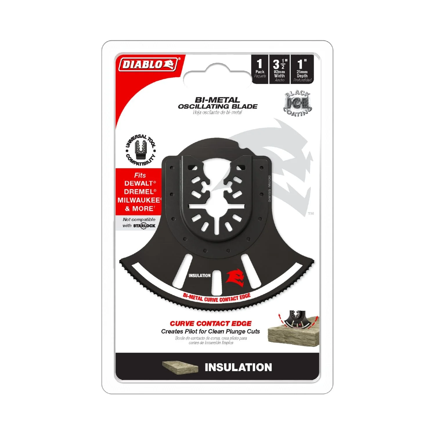 Diablo DOU350RI 3-1/2 in. Universal Bi-Metal Oscillating Blade for Insulation - Image 2