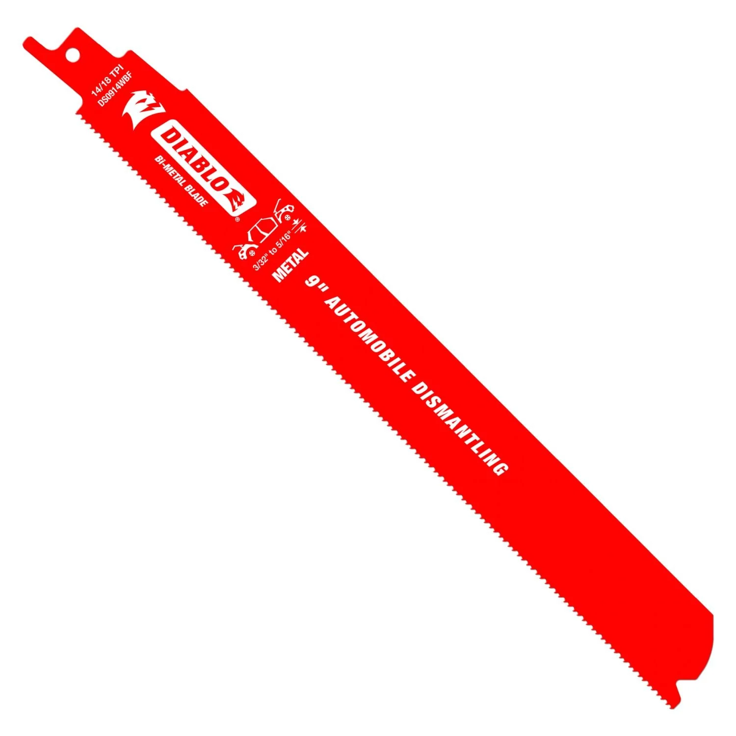 Diablo DS0914WBF25 9 in. Bi-Metal Recip Blade for Auto Dismantling (25-Pack)