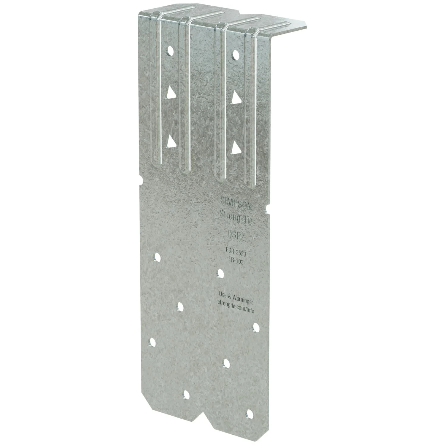 Simpson Strong-Tie DSPZ DSP 18-Gauge ZMAX Galvanized Double-Stud Plate Tie - Image 3