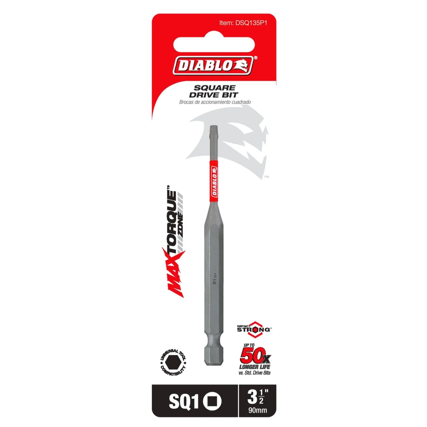 Diablo DSQ135P1 3-1/2 in. SQ1 Square Drive Bit - Image 2