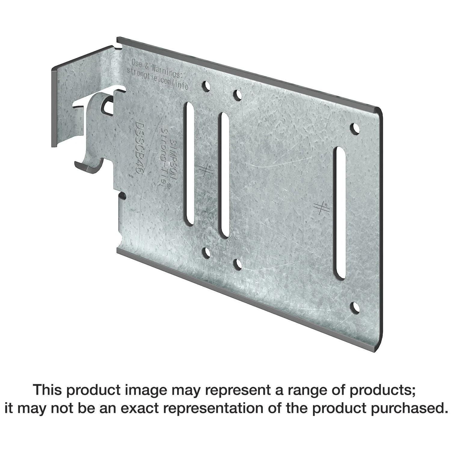 Simpson Strong-Tie DSSCB48-KT25 DSSCB 4-in. x 8-in. Bypass Framing Drift Strut Connector w/ Screws, 25-Pack - Image 2