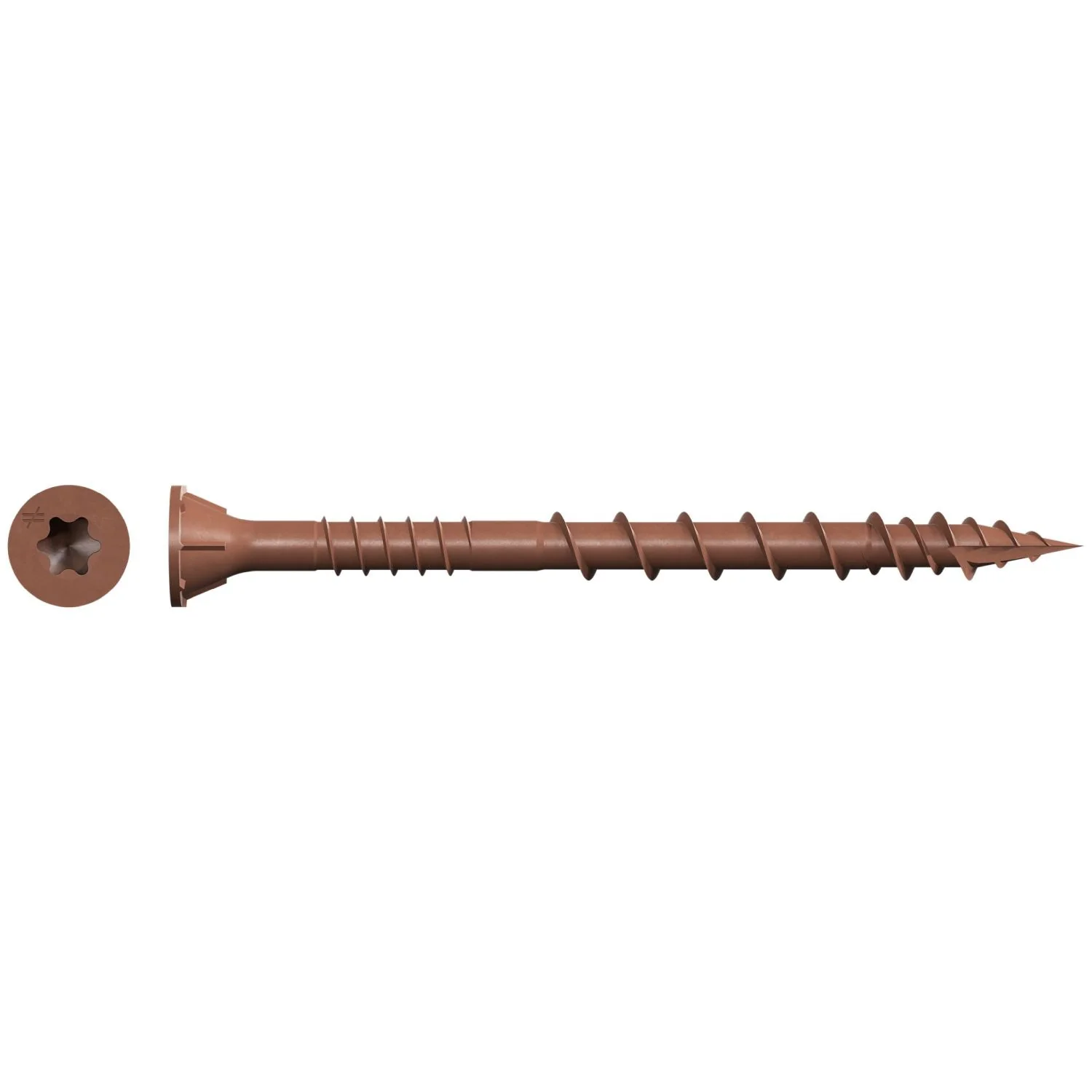 Simpson Strong-Tie DSVR212S Deck-Drive DSV WOOD Screw (Collated),  #10 x 2-1/2-in. T25 6-Lobe, Red, 1000-Pack - Image 2