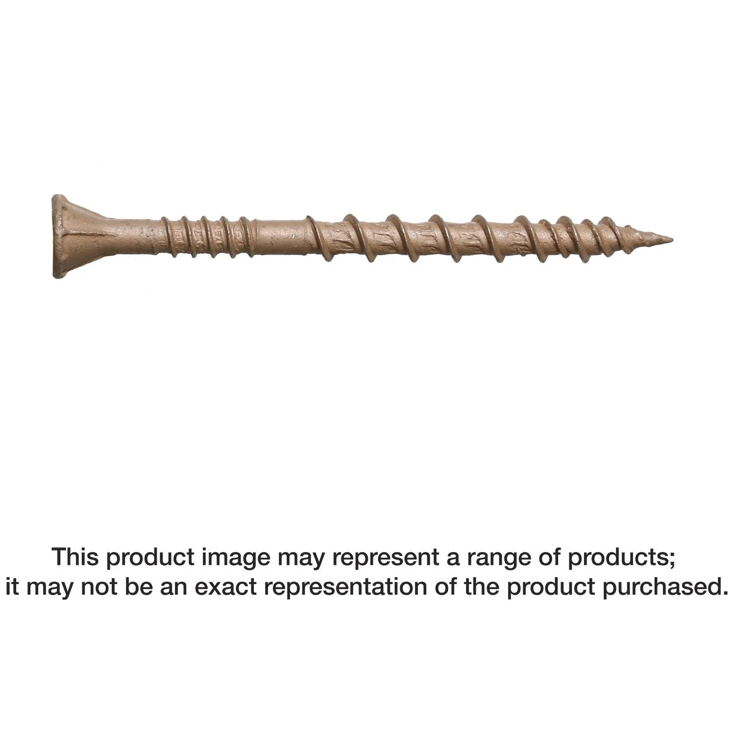 Simpson Strong-Tie DSVT114R5LB Deck-Drive DSV WOOD Screw,  #8 x 1-1/4-in. T-25, Flat Head, Quik Guard, Tan, 5-lb. - Image 1