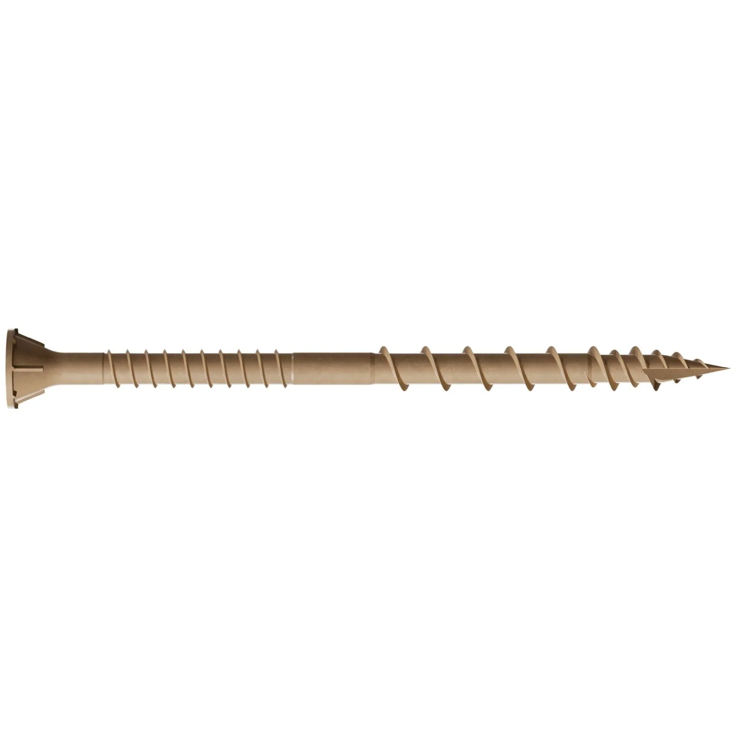 Simpson Strong-Tie Deck-Drive DSV WOOD Screw, #10 x 3-in. T-25, Flat Head, Quik Guard, Tan, 1-lb. (DSVT3R1LB) - Image 1