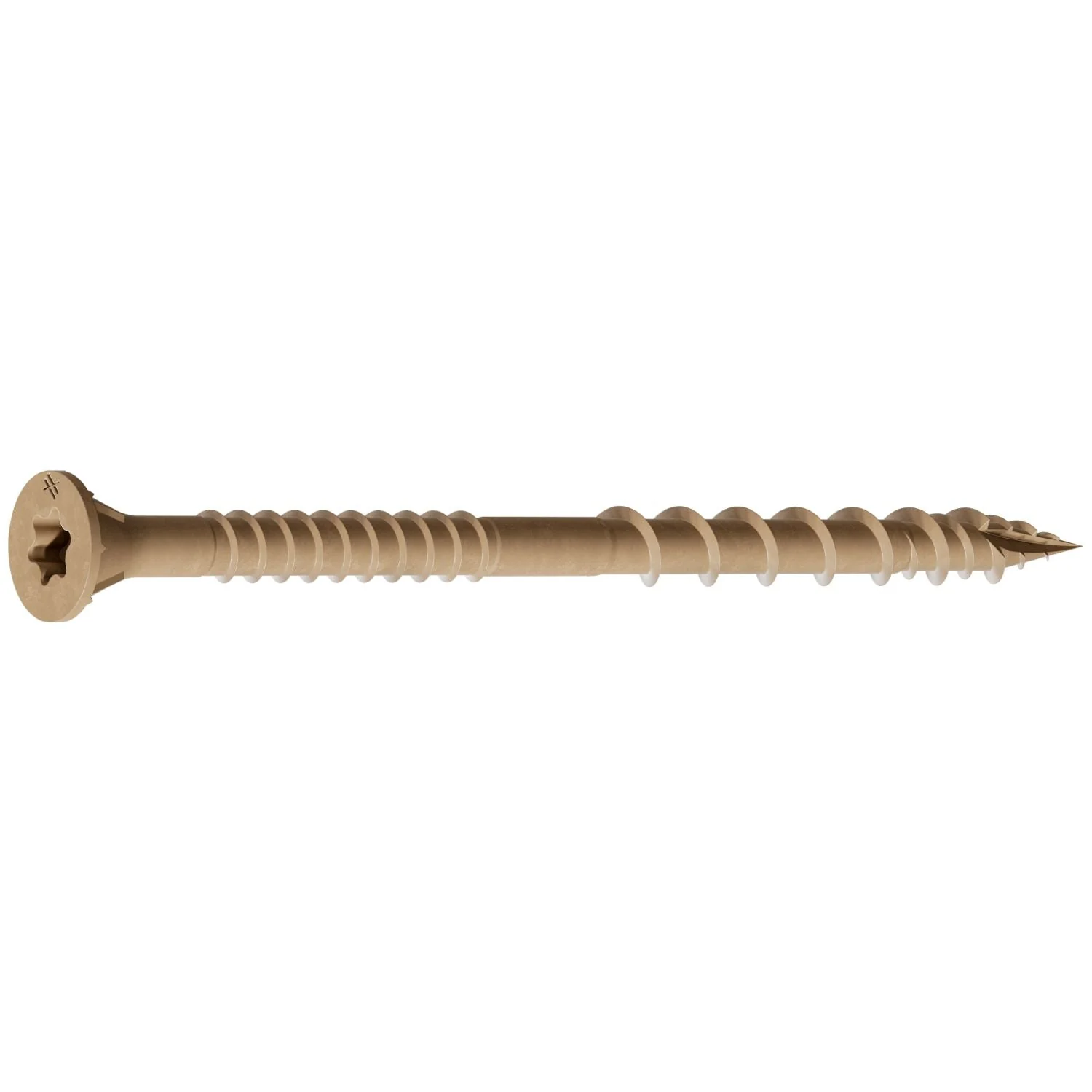 Simpson Strong-Tie Deck-Drive DSV Wood Screw, #10 x 3-in. T25, Flat Head, Quik Guard, Tan, 770-Pack (DSVT3R770) - Image 3