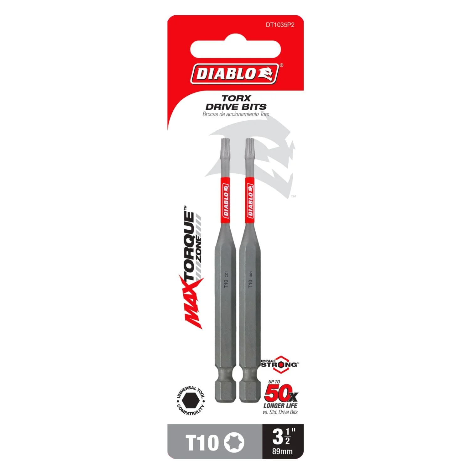 Diablo DT1035P2 3-1/2 in. T10 Torx Drive Bit (2-Pack) - Image 2