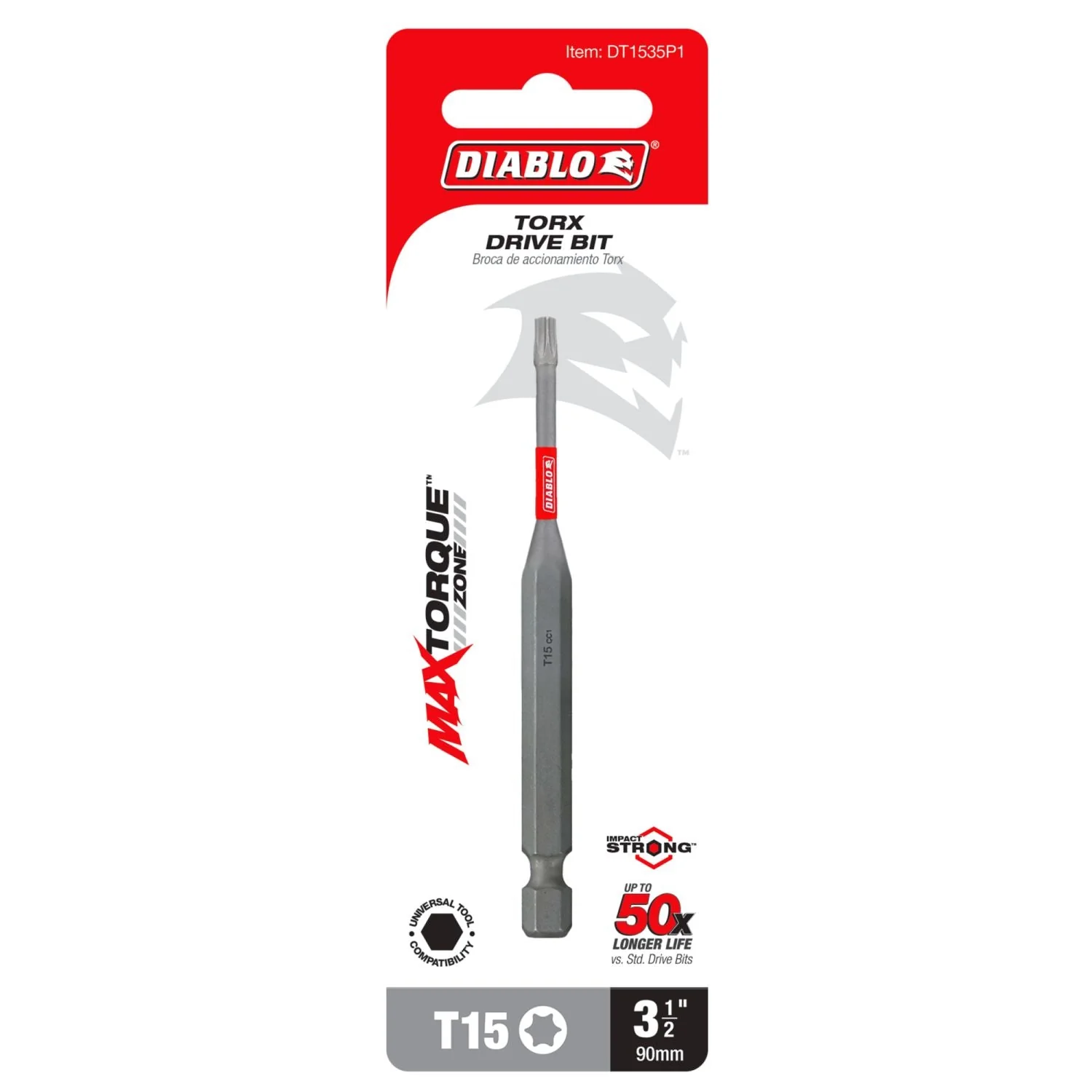 Diablo DT1535P1 3-1/2 in. T15 Torx Drive Bit - Image 2