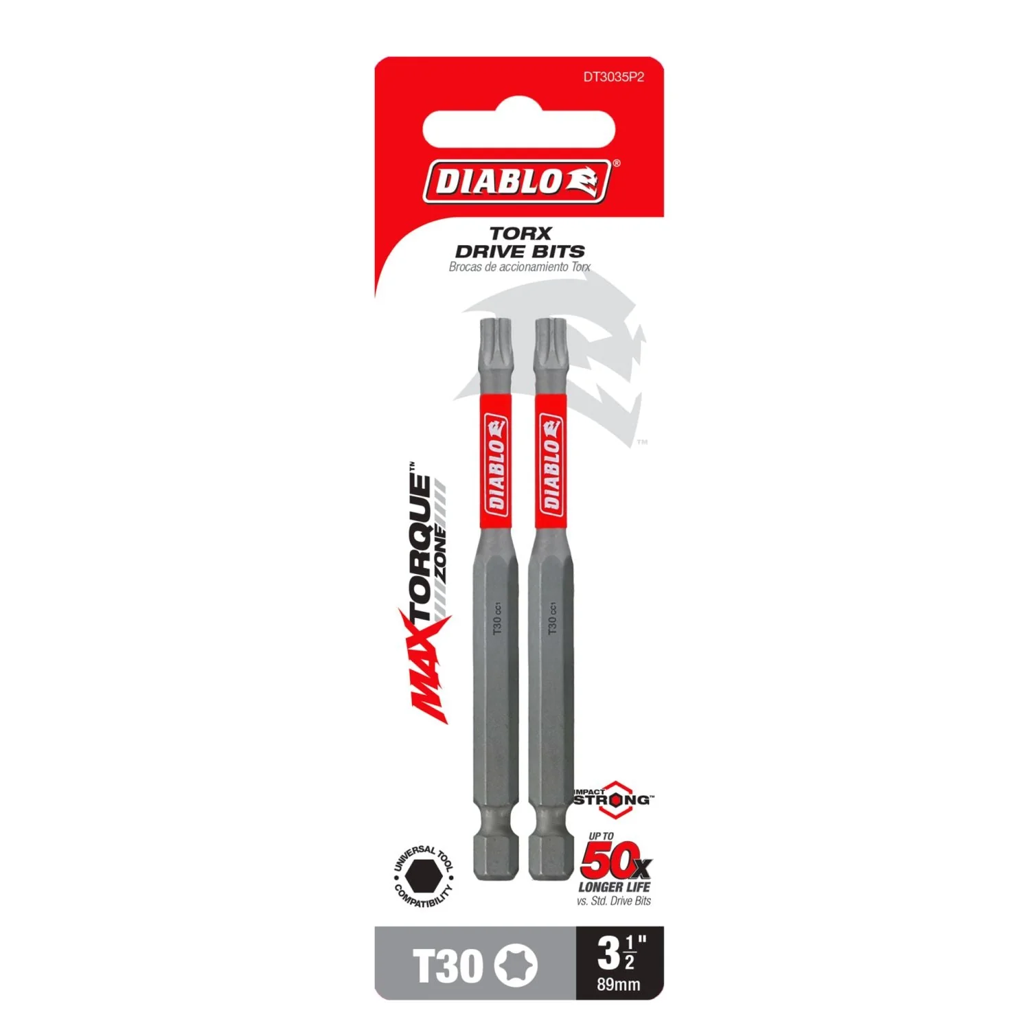 Diablo DT3035P2 3-1/2 in. T30 Torx Drive Bit (2-Pack) - Image 2