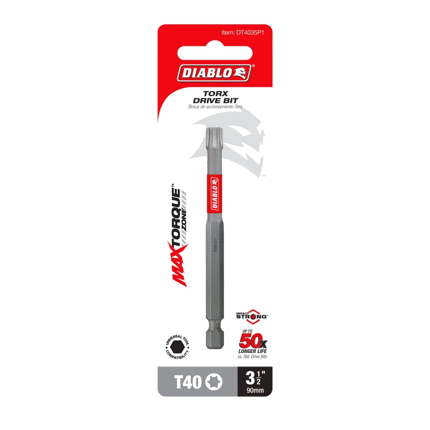 Diablo DT4035P1 3-1/2 in. T40 Torx Drive Bit - Image 2