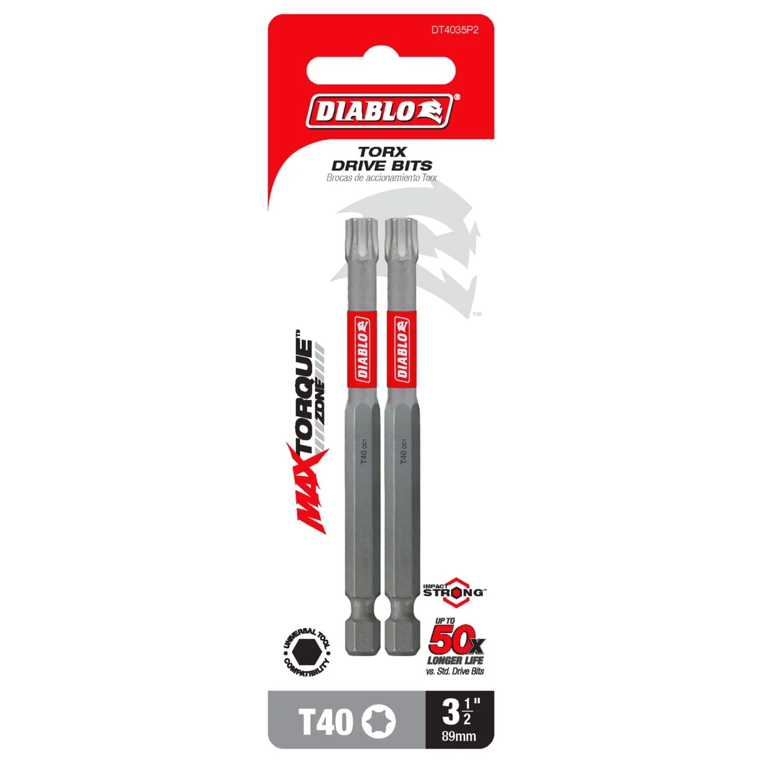 Diablo DT4035P2 3-1/2 in. T40 Torx Drive Bit (2-Pack) - Image 2