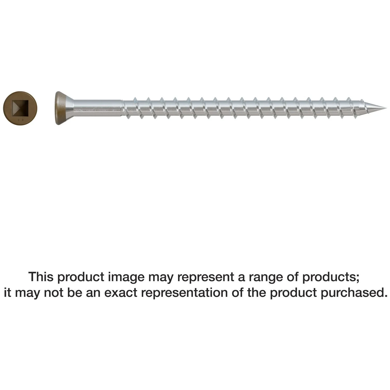 Simpson Strong-Tie DTH212S305BR01 Trim-Head Screw,  Sharp Point (Collated),  #7 x 2-in. #2 SQ Type 305, Brown 01, 1000-Pack - Image 1