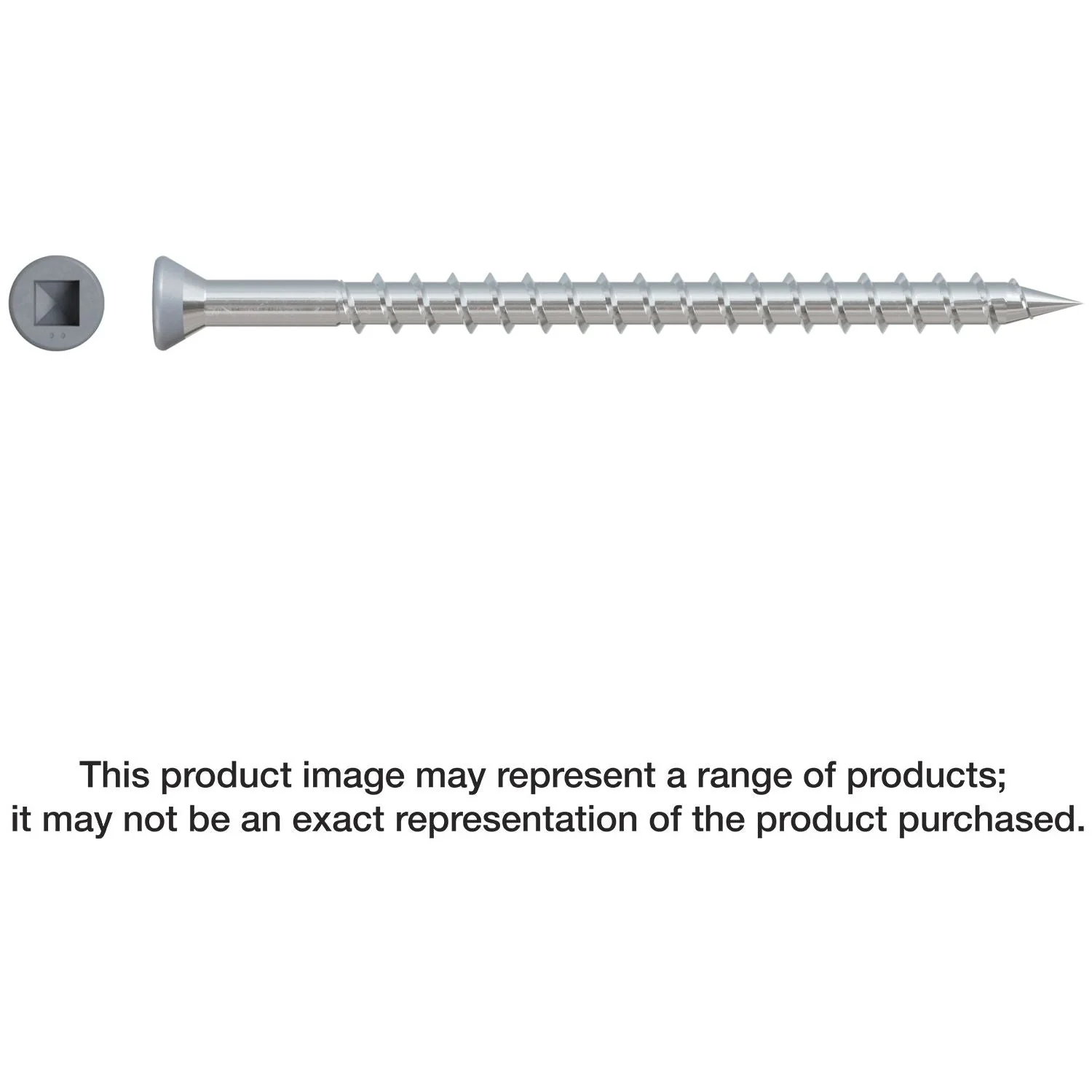 Simpson Strong-Tie DTH212S305GR04 Trim-Head Screw,  Sharp Point (Collated),  #7 x 3-in. #2 SQ Type 305, Gray 04, 1000-Pack - Image 1