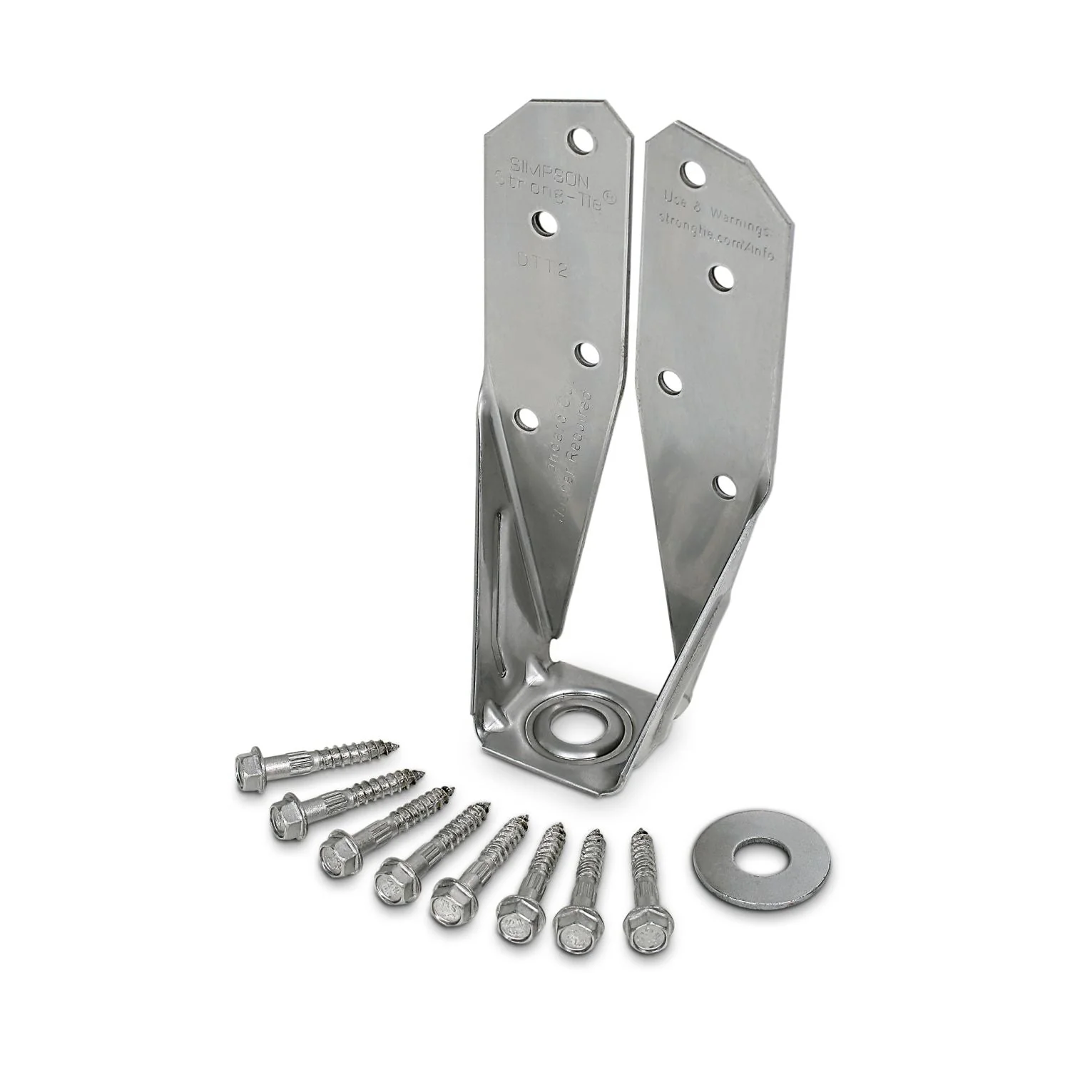 Simpson Strong-Tie DTT2SS DTT2SS Stainless-Steel Deck Tension Tie for 2x with 1-1/2-in. SDS Screws - Image 3