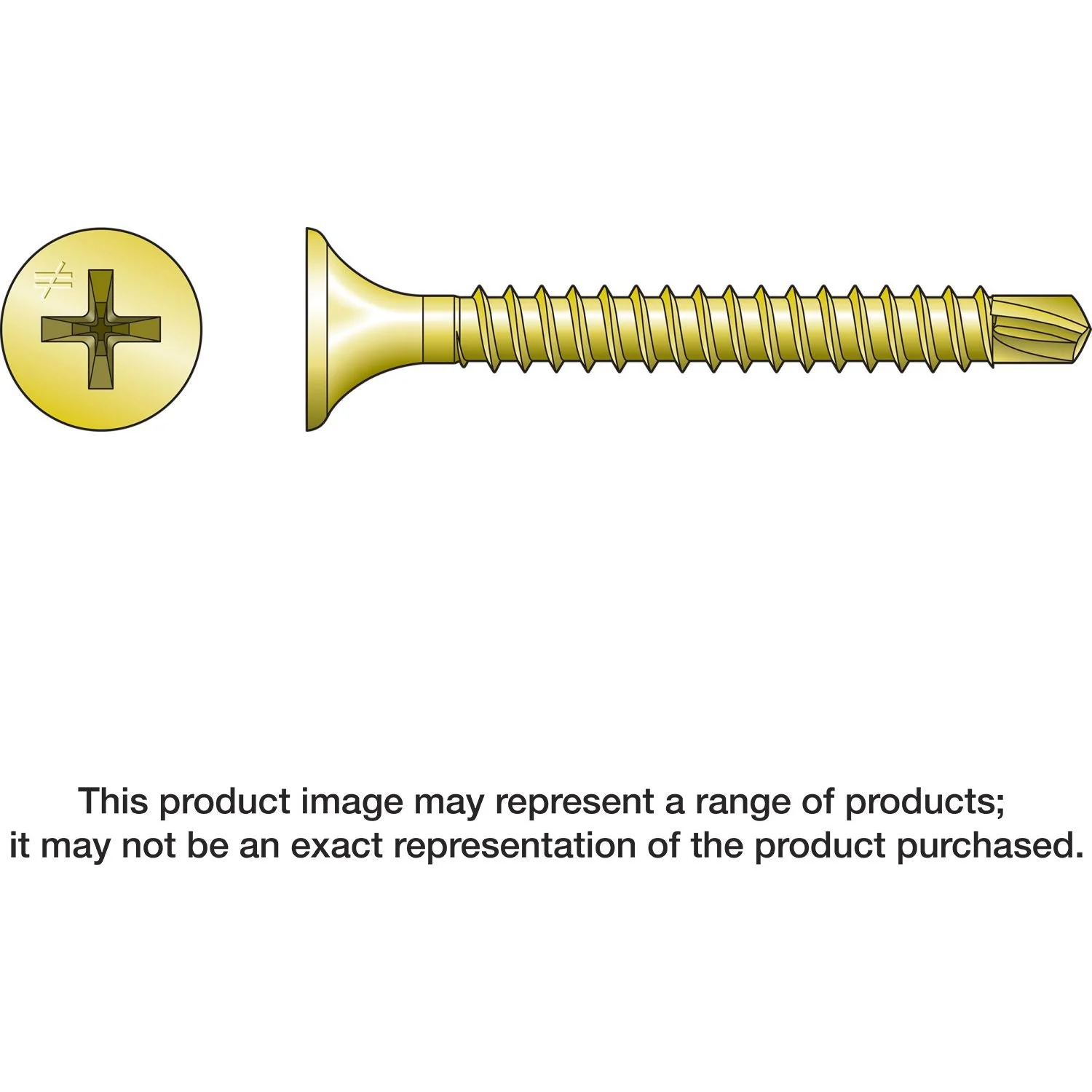 Simpson Strong-Tie DWFSD114PS DWFSD Drywall-to-CFS Screw (Collated),  #6 x 1-1/4-in. #2 Phillips, Yellow Zinc, 2500-Pack - Image 3