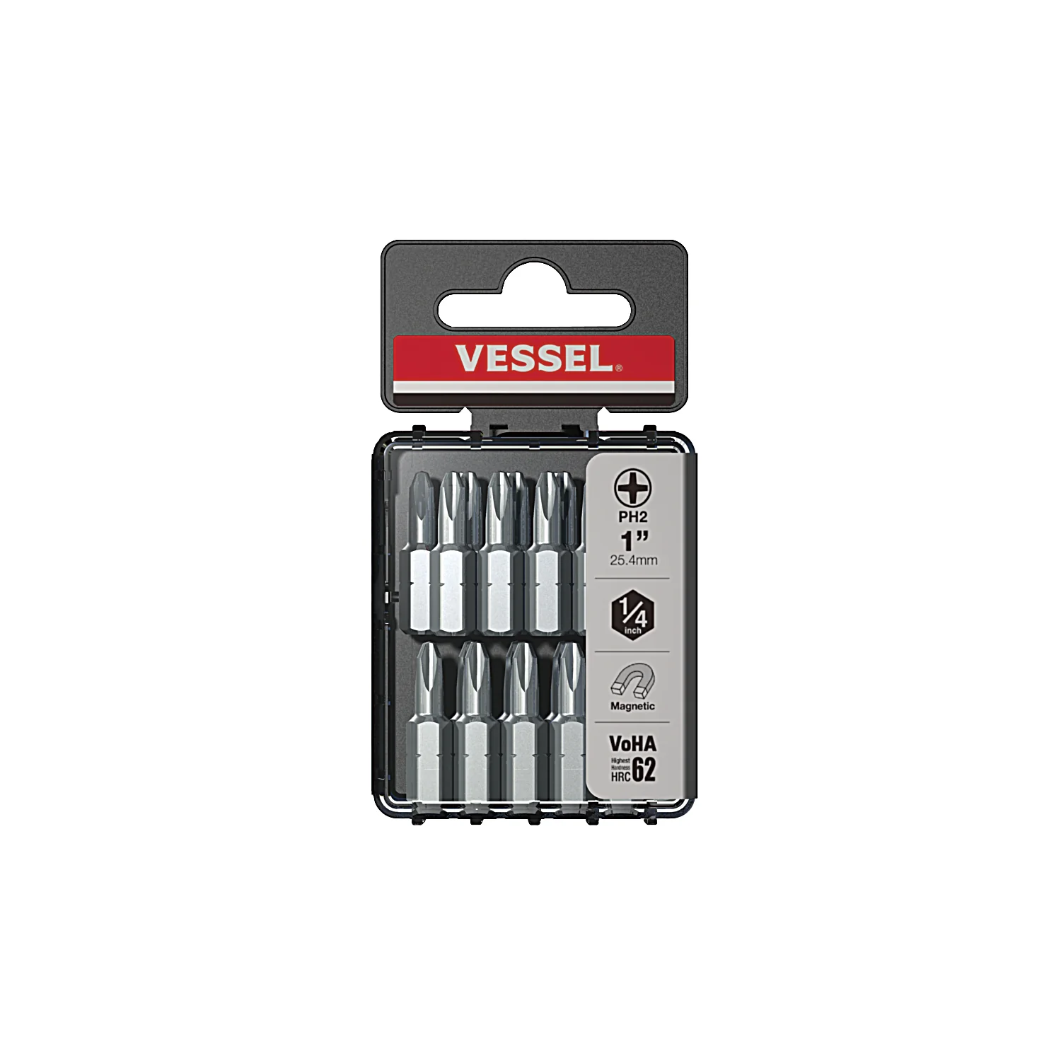 Vessel DWPH2254P20T Drywaller Phillips #2 Insert Bit, 20-Pack - Image 1