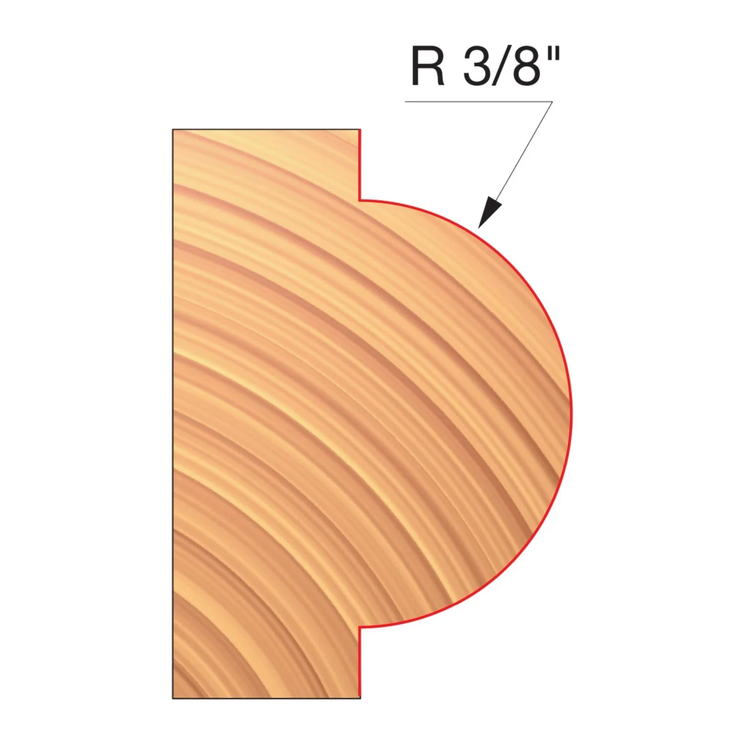 Freud EC124-IC 2-7/8 in. x 1-1/4 in. x 3/4 in. Concave Radius Cutters