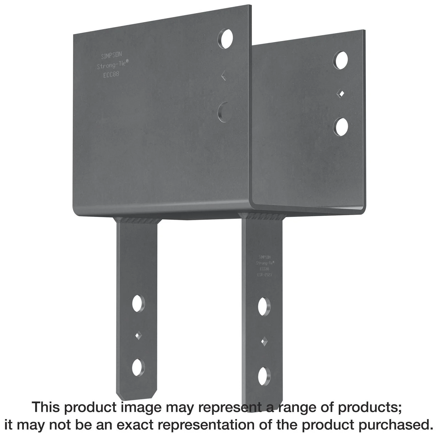 Simpson Strong-Tie ECC66ROT ECC End Column Cap for 6x Beam, 6x Post with Rotated Straps - Image 1