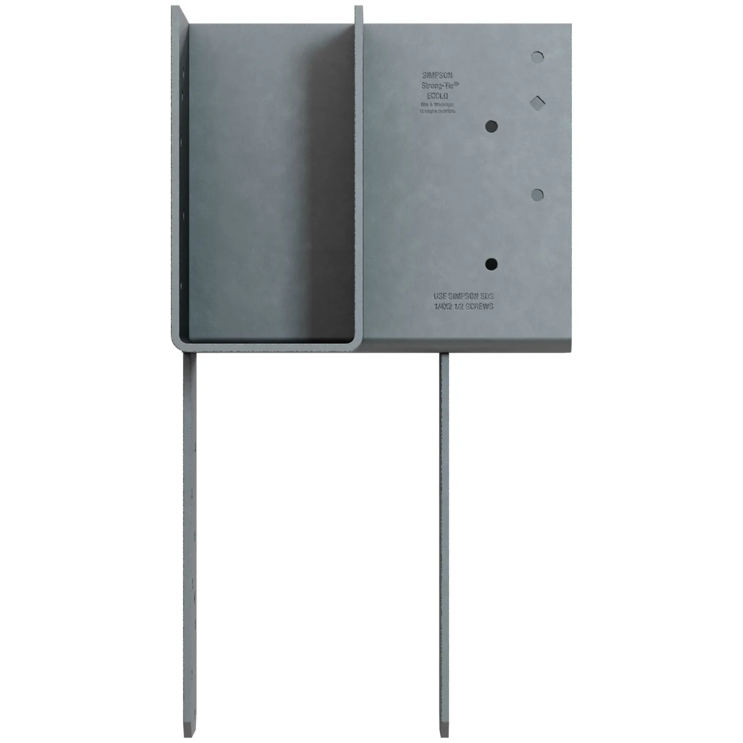 Simpson Strong-Tie ECCLLQ3.25-6SDS ECCLLQ L-Shape End Column Cap for 3-1/4-in. Beams, 6x Post w/ SDS Screws, Skewed Left - Image 3