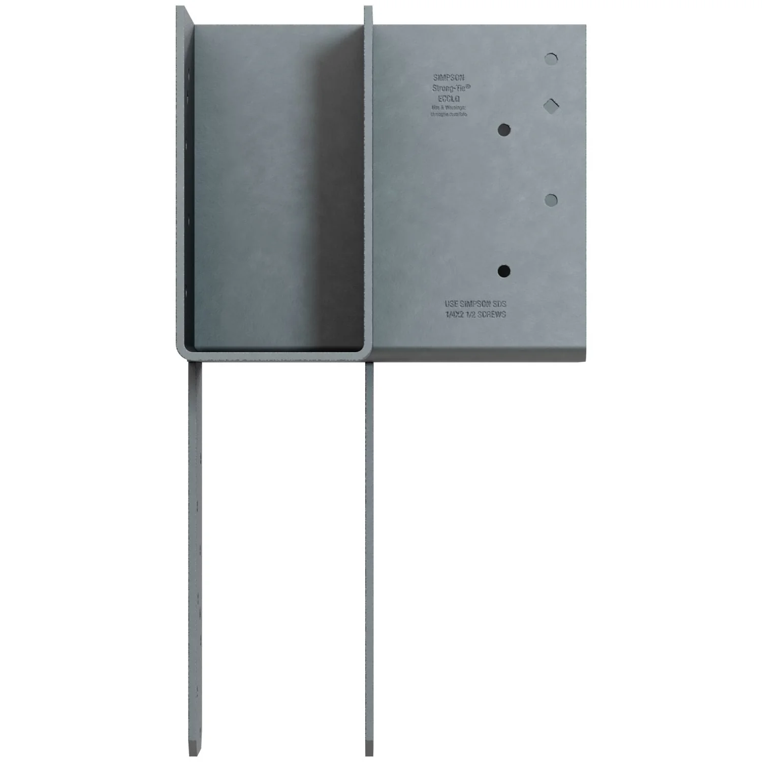 Simpson Strong-Tie ECCLLQ444SDS ECCLLQ L-Shape End Column Cap for 4x Beams, 4x Post w/ SDS Screws, Skewed Left - Image 3