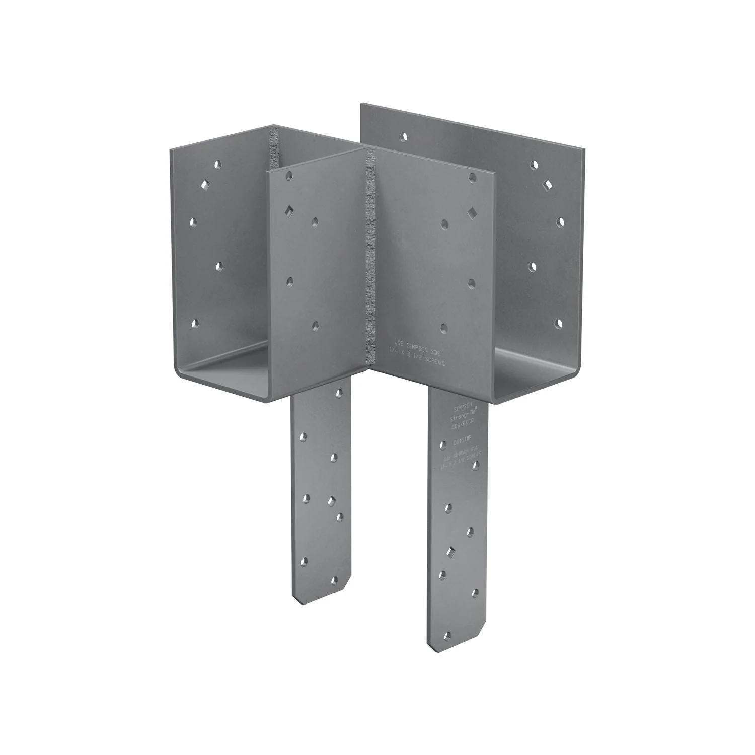 Simpson Strong-Tie L-Shape End Column Cap for 4x Beams, 6x Post w/ SDS Screws, Skewed Left (ECCLLQ464SDS) - Image 1