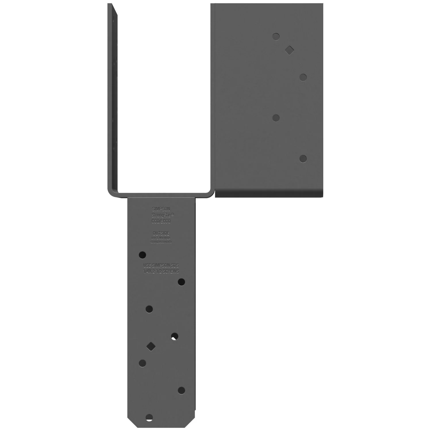 Simpson Strong-Tie L-Shape End Column Cap for 4x Beams, 6x Post w/ SDS Screws, Skewed Left (ECCLLQ464SDS) - Image 2