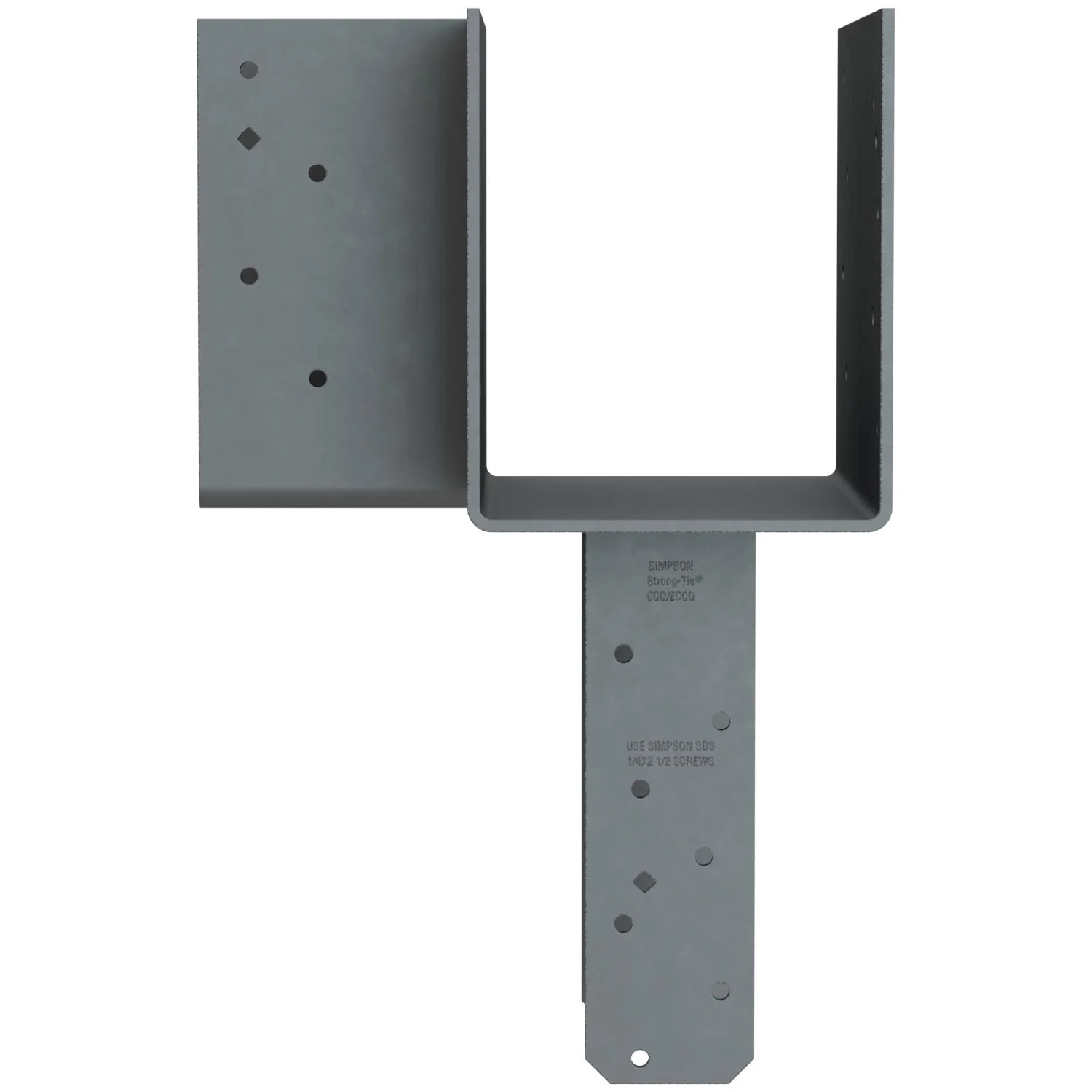Simpson Strong-Tie L-Shape End Column Cap for 6x Beams, 6x Post w/ SDS Screws, Skewed Left (ECCLLQ666SDS) - Image 2