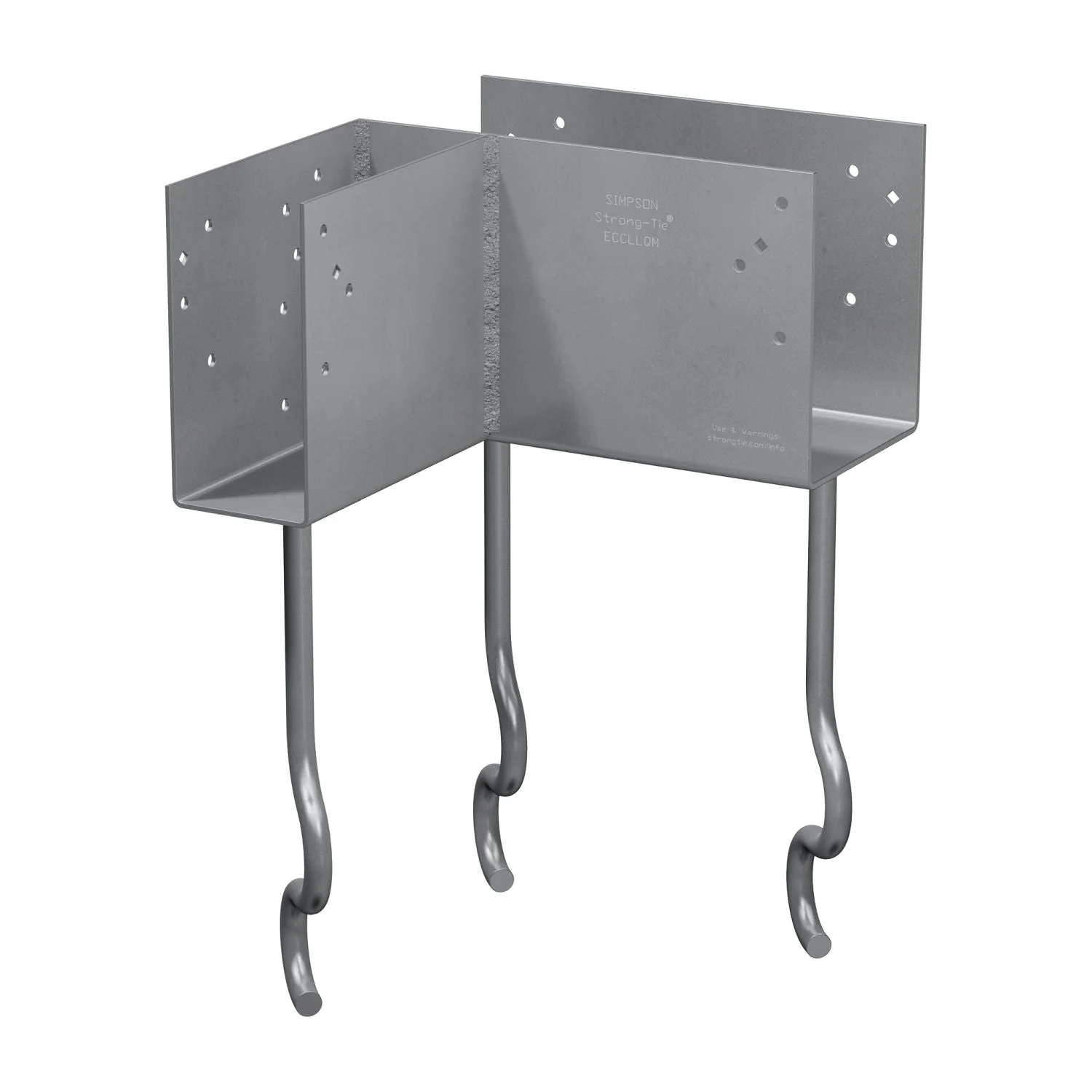 Simpson Strong-Tie ECCLQM5.50G-KT ECCLQM 5-1/2-in. L-Shape End Column Cap for Masonry w/ SDS Screws - Image 3