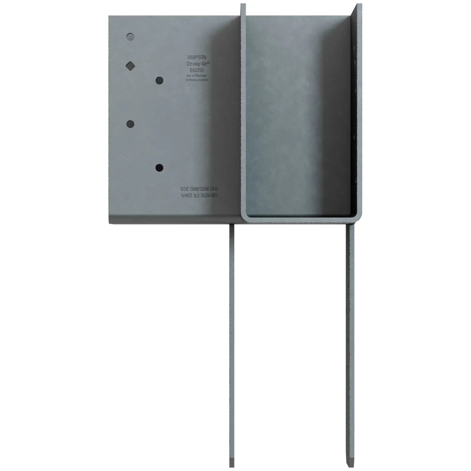 Simpson Strong-Tie ECCLRQ3.25-6SDS ECCLLQ L-Shape End Column Cap for 3-1/4-in. Beams, 6x Post w/ SDS Screws, Skewed Right - Image 3