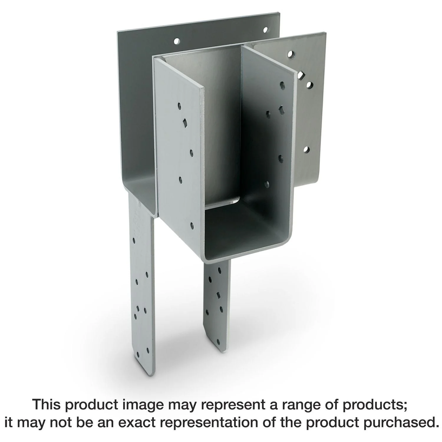 Simpson Strong-Tie ECCLRQ444HDG ECCLRQ HDG L-Shape End Column Cap for 4x Beams, 4x Post w/ SDS Screws, Skewed Right - Image 1