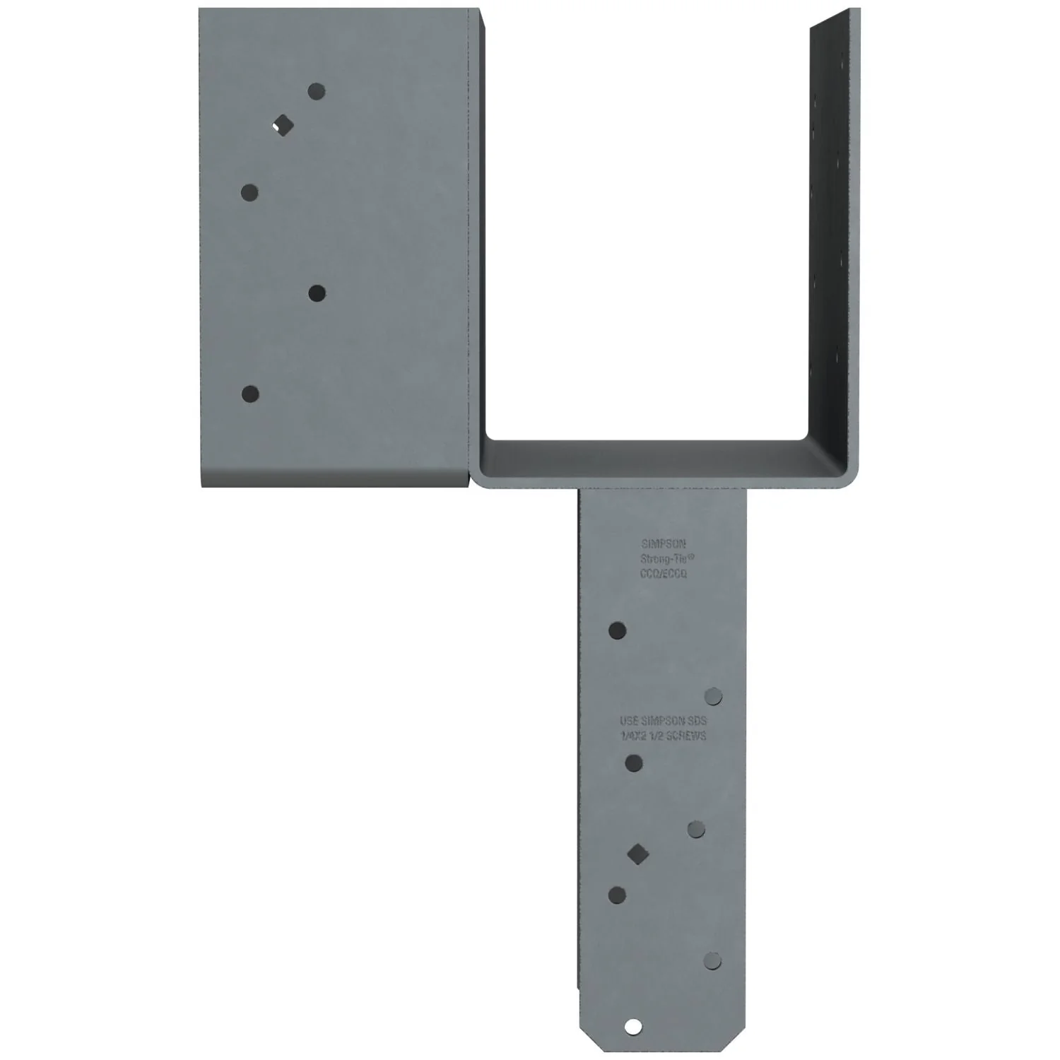 Simpson Strong-Tie L-Shape End Column Cap for 6x Beams, 6x Post w/ SDS Screws, Skewed Right (ECCLRQ666SDS) - Image 2
