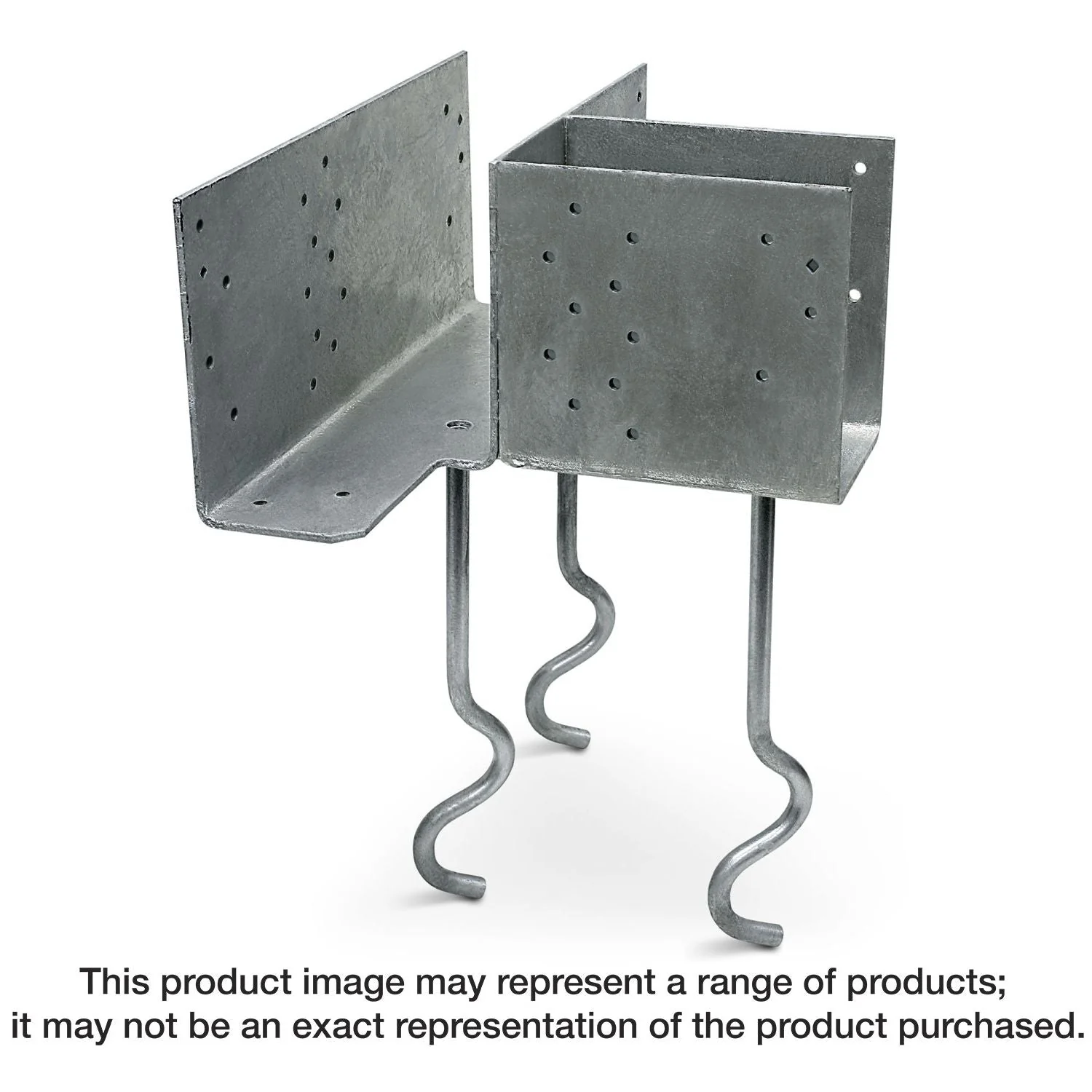 Simpson Strong-Tie ECCLRQMD3.62G-KT ECCLQMD Hot-Dip Galvanized L-Shape Embedded Column Cap for 3-5/8 in Beam, Skewed Right - Image 1