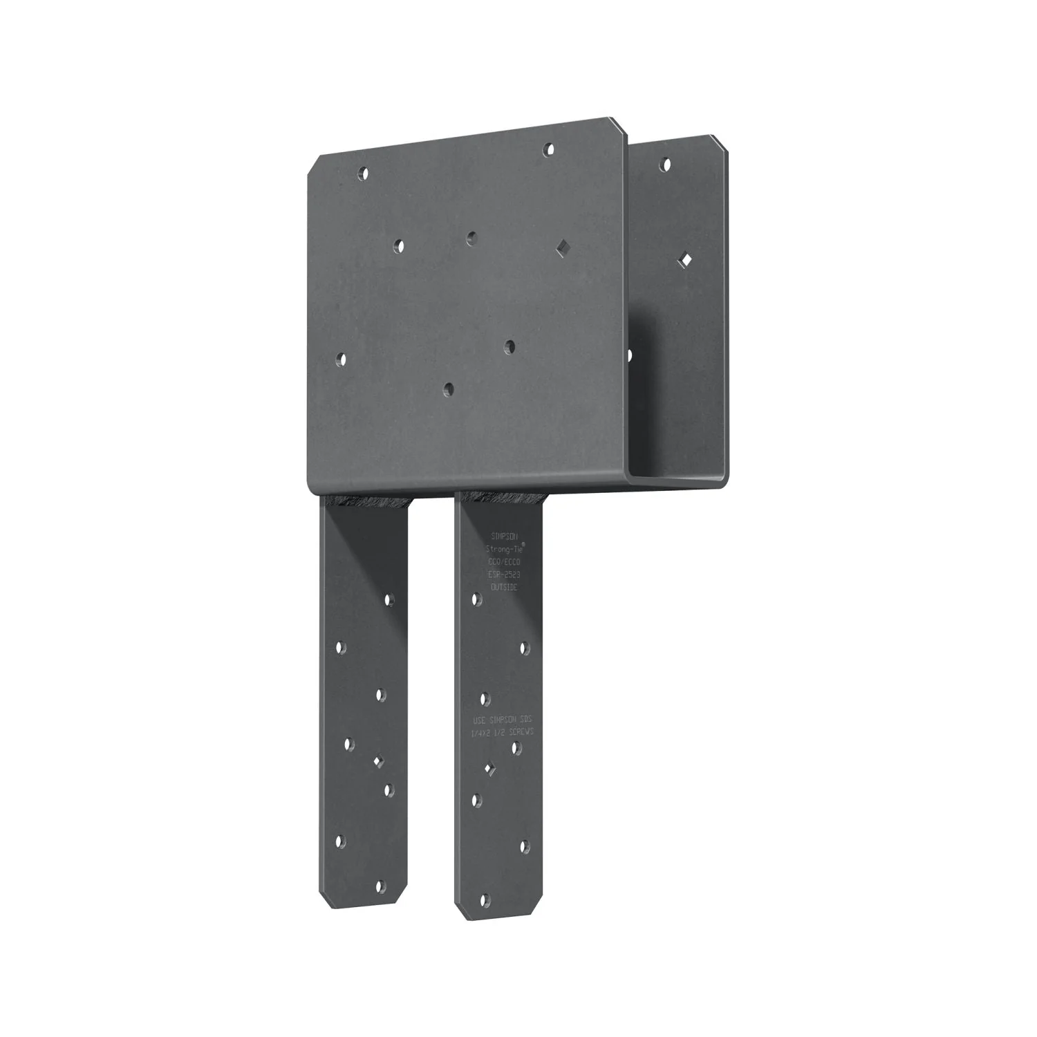 Simpson Strong-Tie ECCQ3-4SDS2.5 ECCQ End Column Cap for 3-1/8-in. Beam, 4x Post, with Strong-Drive SDS Screws - Image 3
