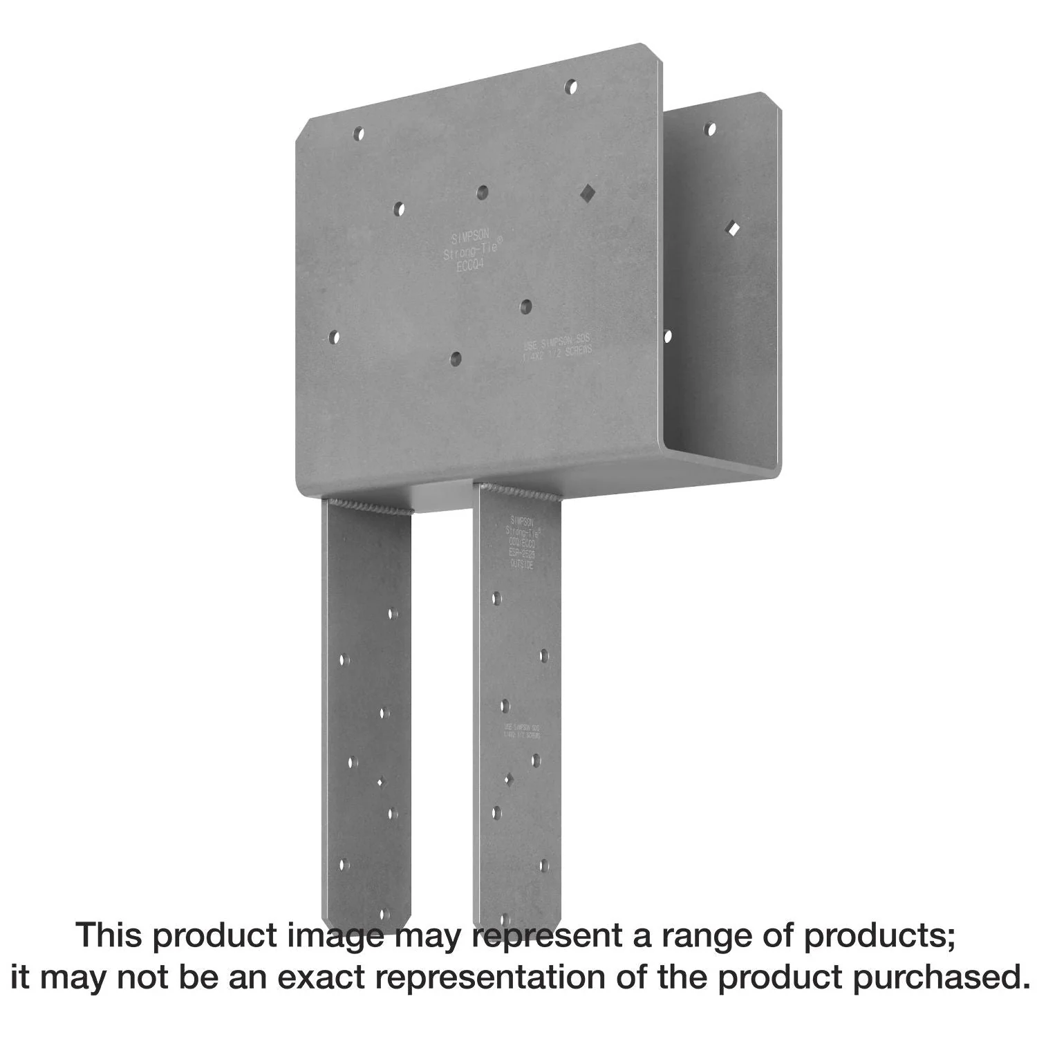 Simpson Strong-Tie ECCQ44SDS2.5 ECCQ End Column Cap for 4x Beam, 4x Post, with Strong-Drive SDS Screws - Image 1
