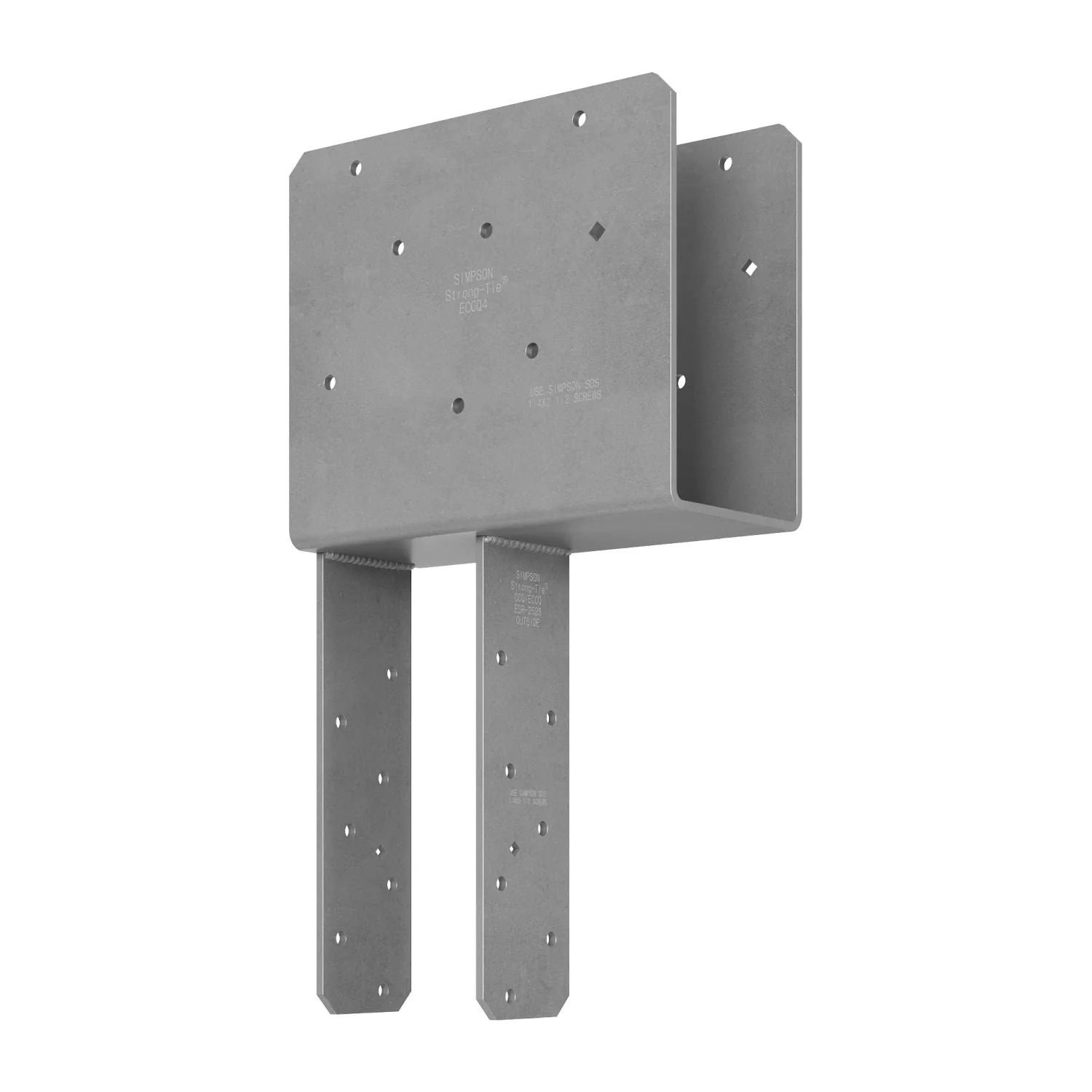 Simpson Strong-Tie ECCQ44SDS2.5 ECCQ End Column Cap for 4x Beam, 4x Post, with Strong-Drive SDS Screws - Image 3
