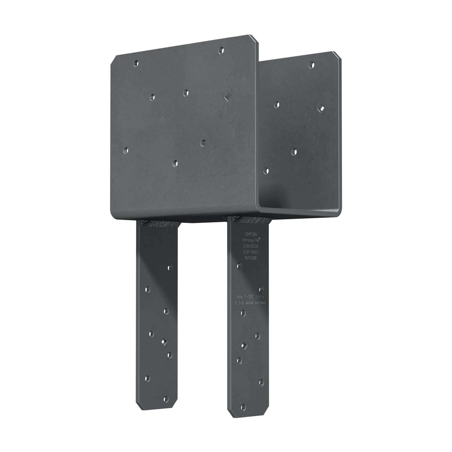 Simpson Strong-Tie ECCQ5-6SDS2.5 ECCQ End Column Cap for 5-1/8-in. Beam, 6x Post, with Strong-Drive SDS Screws - Image 3
