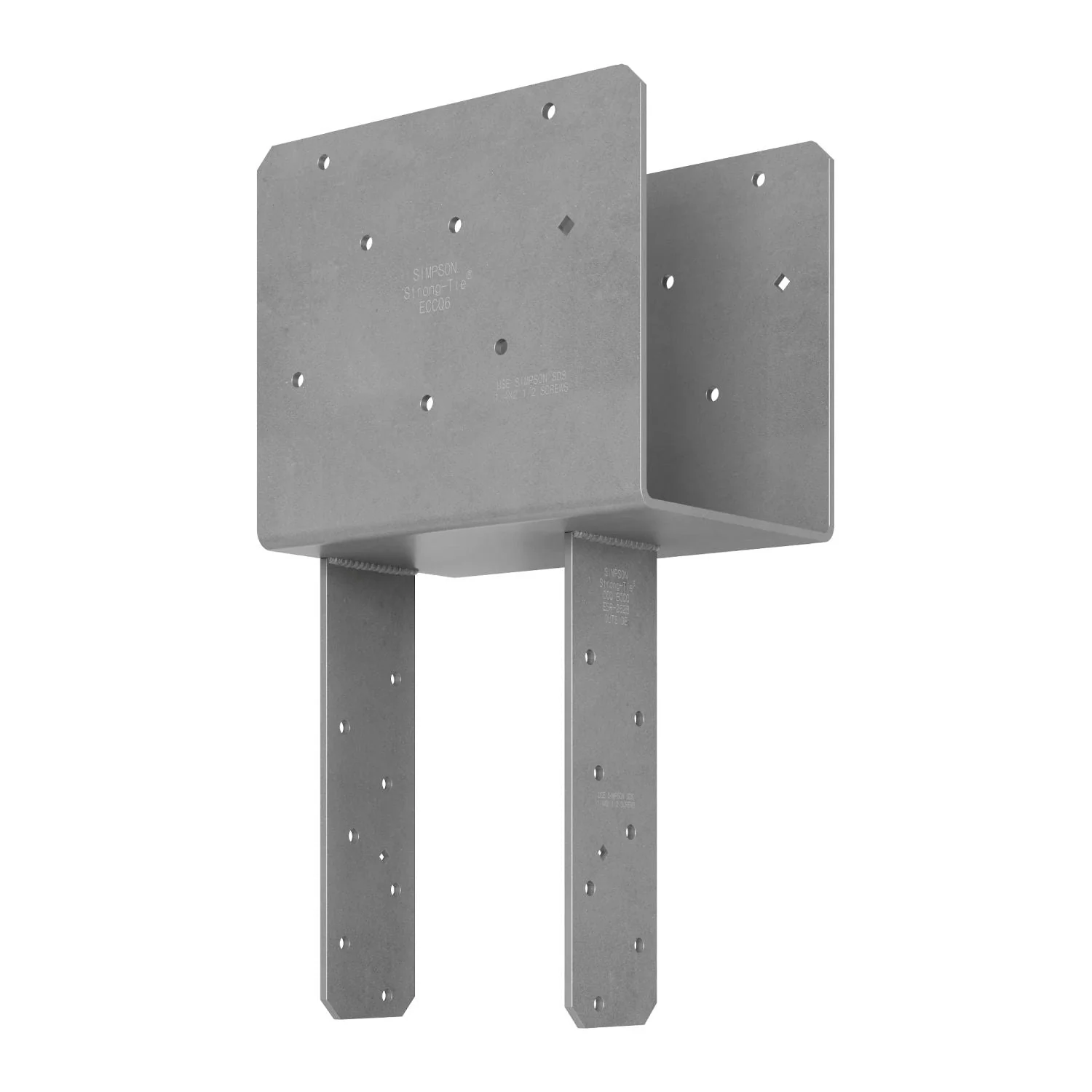Simpson Strong-Tie ECCQ66SDS2.5 ECCQ End Column Cap for 6x Beam, 6x Post, with Strong-Drive SDS Screws - Image 3