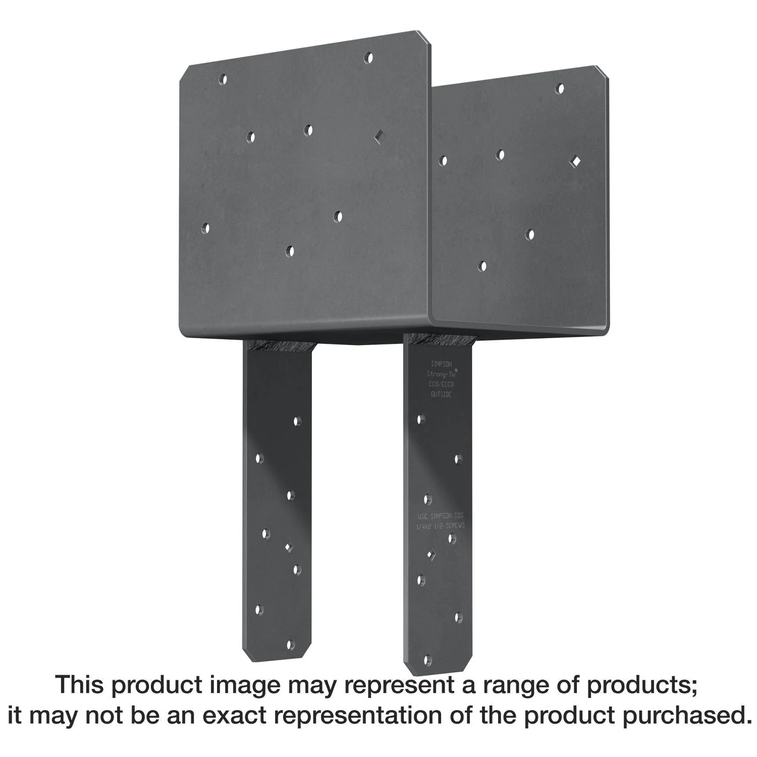 Simpson Strong-Tie ECCQ7.1-4SDS2.5 ECCQ End Column Cap for 7-in. Beam, 4x Post, with Strong-Drive SDS Screws - Image 1