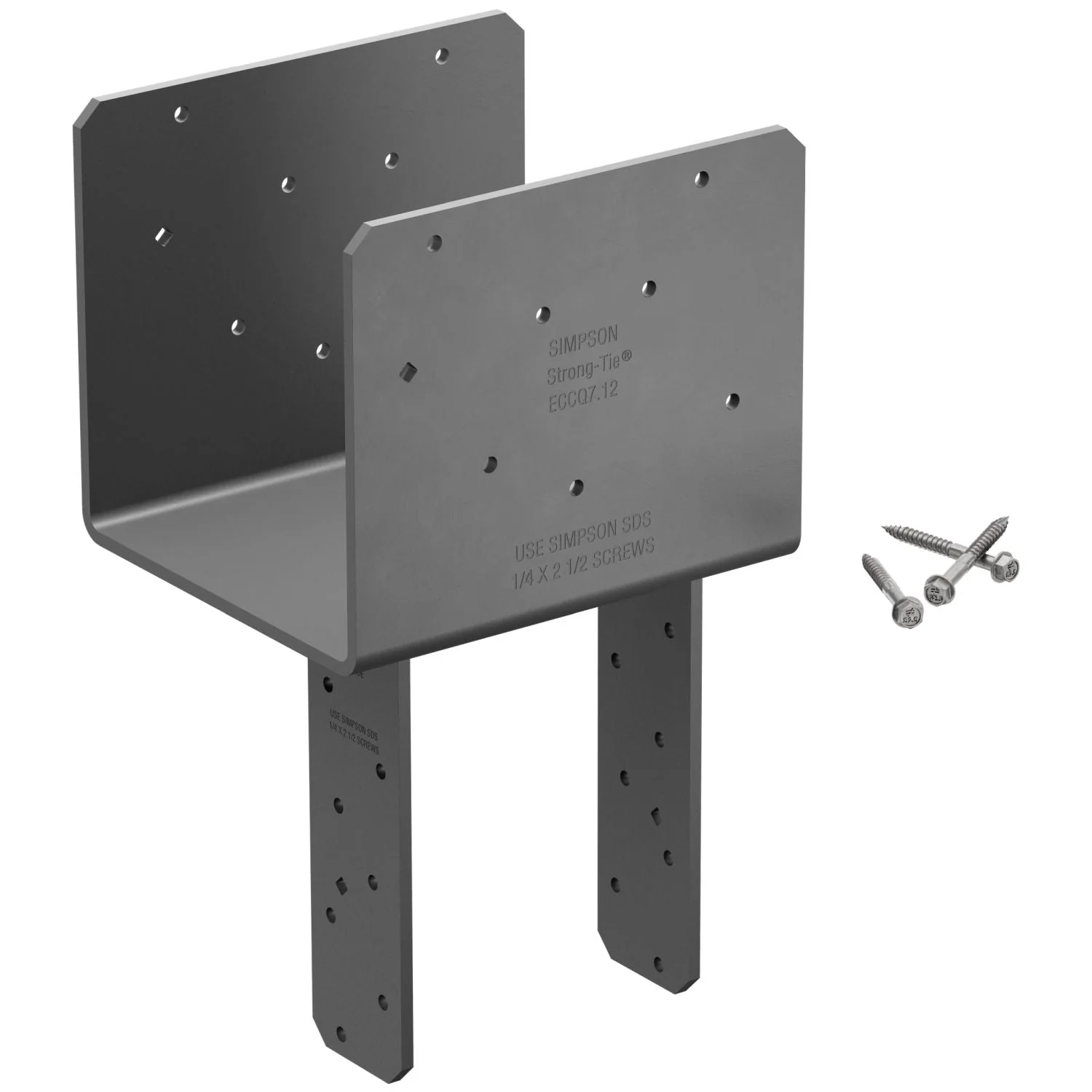 Simpson Strong-Tie ECCQ7.1-4SDS2.5 ECCQ End Column Cap for 7-in. Beam, 4x Post, with Strong-Drive SDS Screws - Image 3