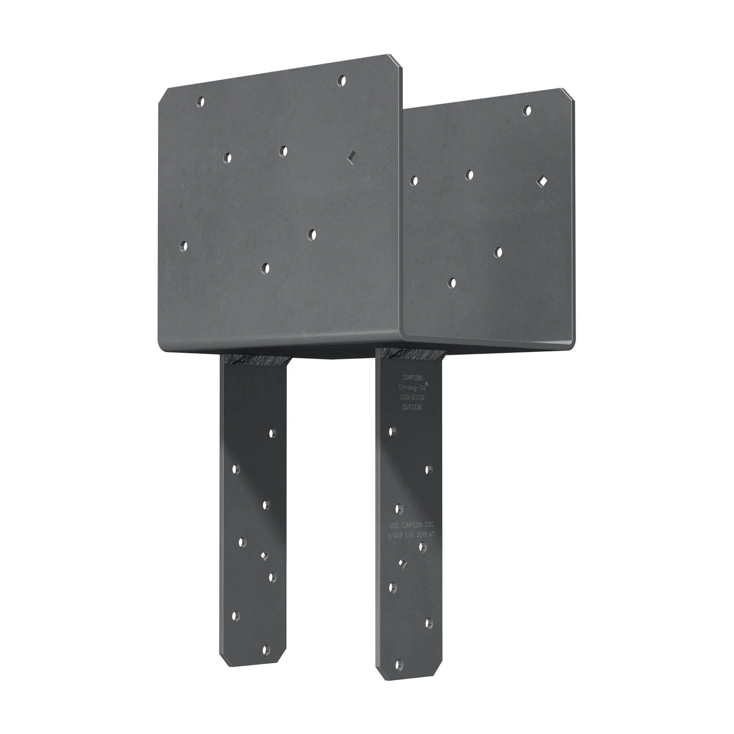 Simpson Strong-Tie ECCQ7.1-6SDS2.5 ECCQ End Column Cap for 7-in. Beam, 6x Post, with Strong-Drive SDS Screws - Image 3