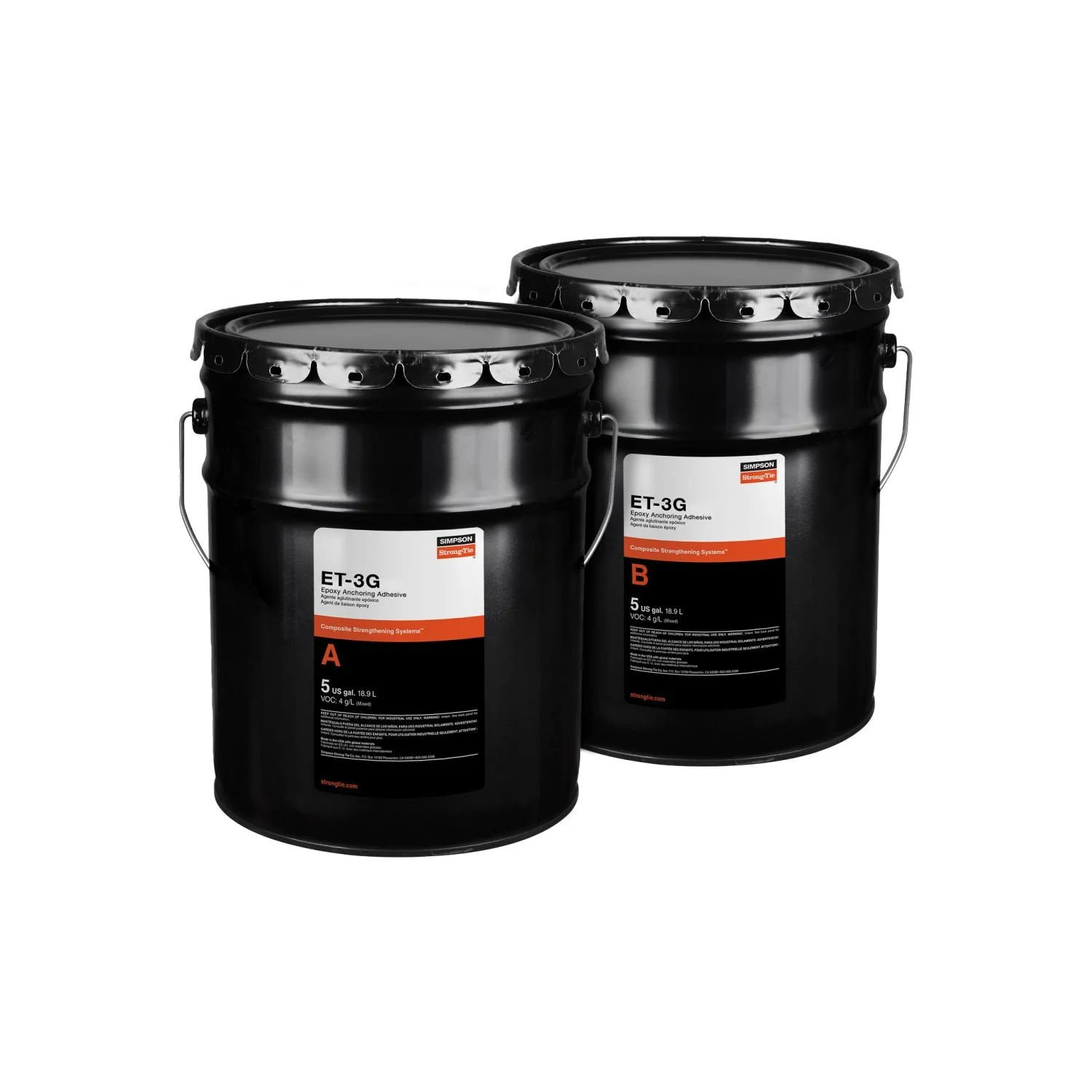 Simpson Strong-Tie ET3G10KT ET-3G 10 gal. Epoxy Adhesive Kit - Image 2