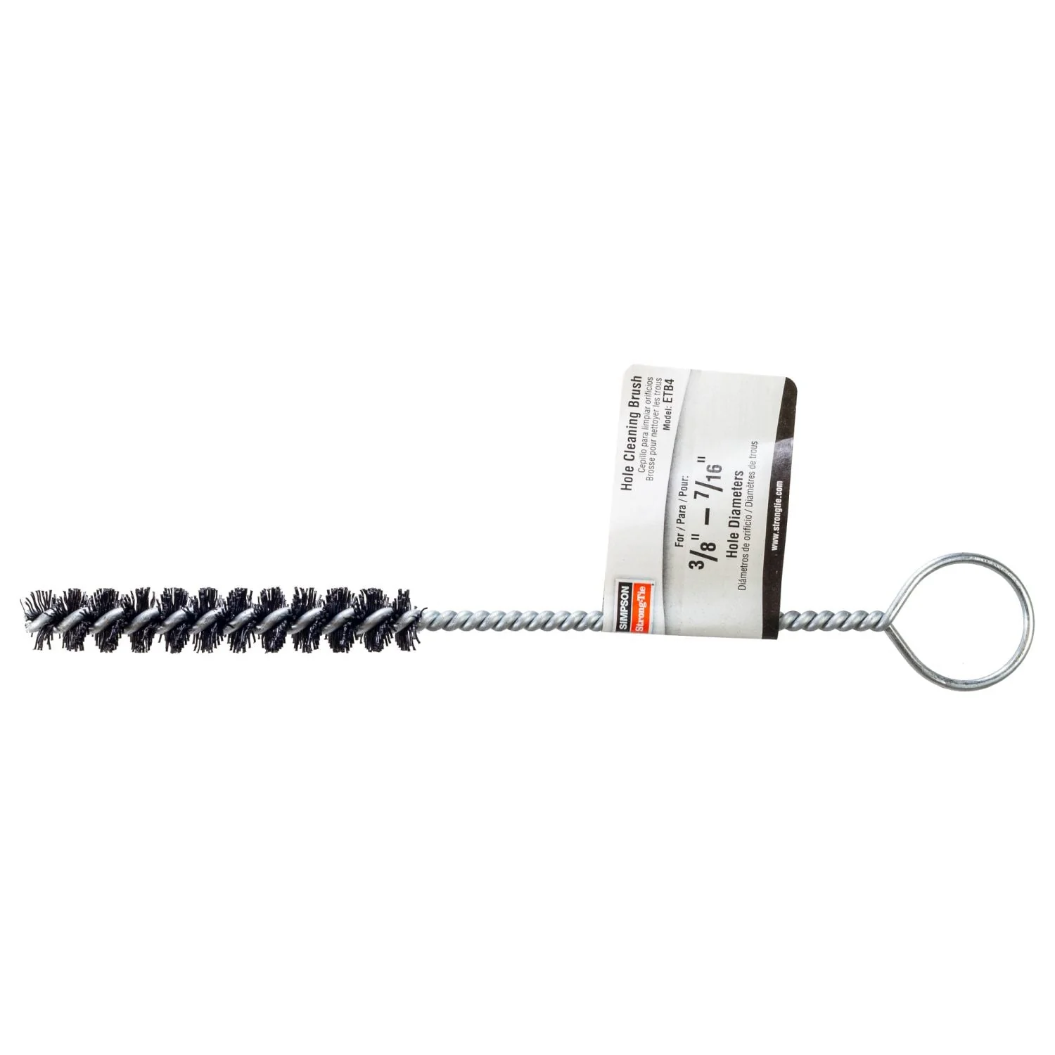Simpson Strong-Tie ETB4 ETB 1/2-in. x 8-in. Nylon Hole-Cleaning Brush - Image 2