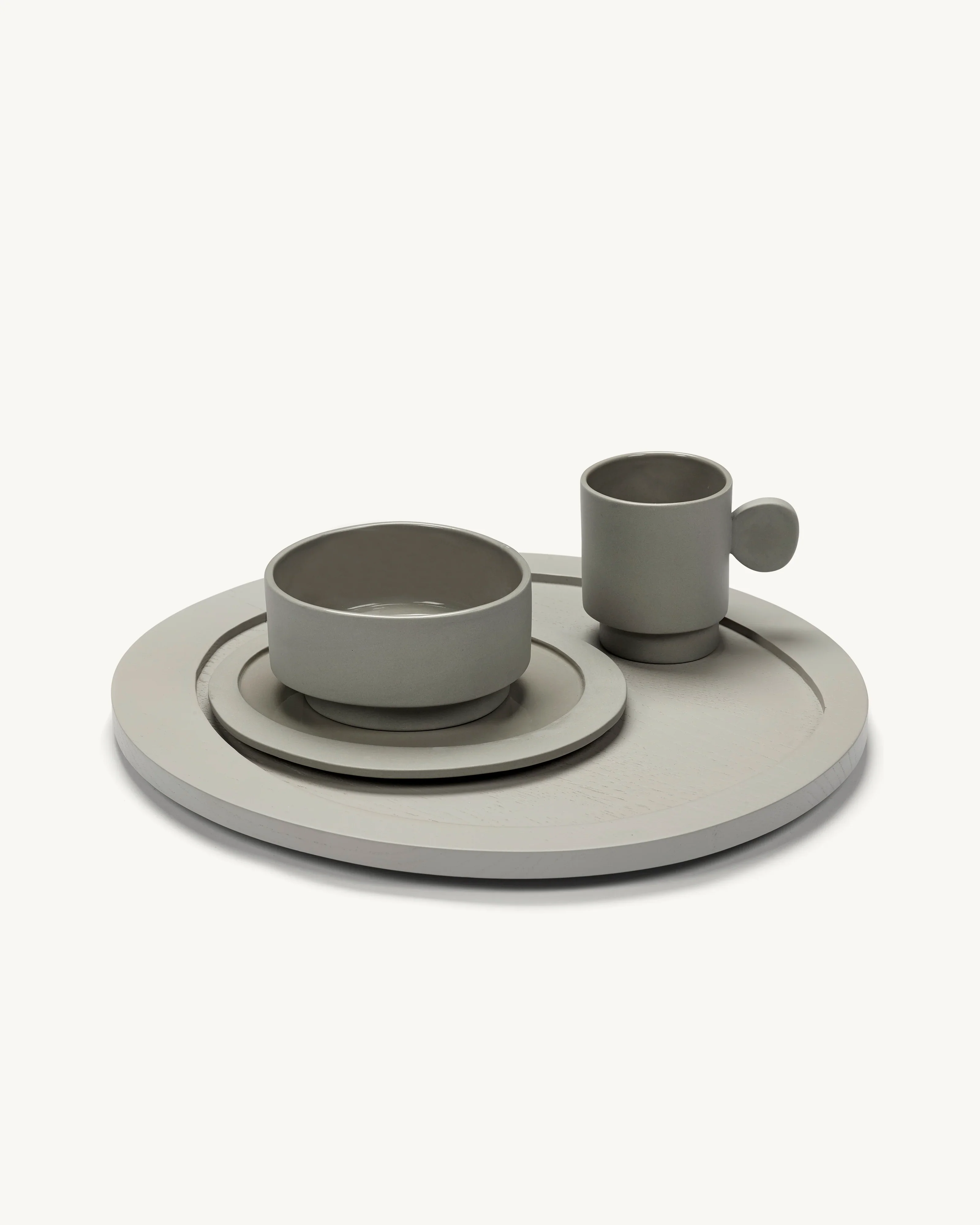 VALERIE OBJECTS | INNER CIRCLE BOWL, LIGHT GREY BY MARTEEN BAAS | $34.00 - Image 3