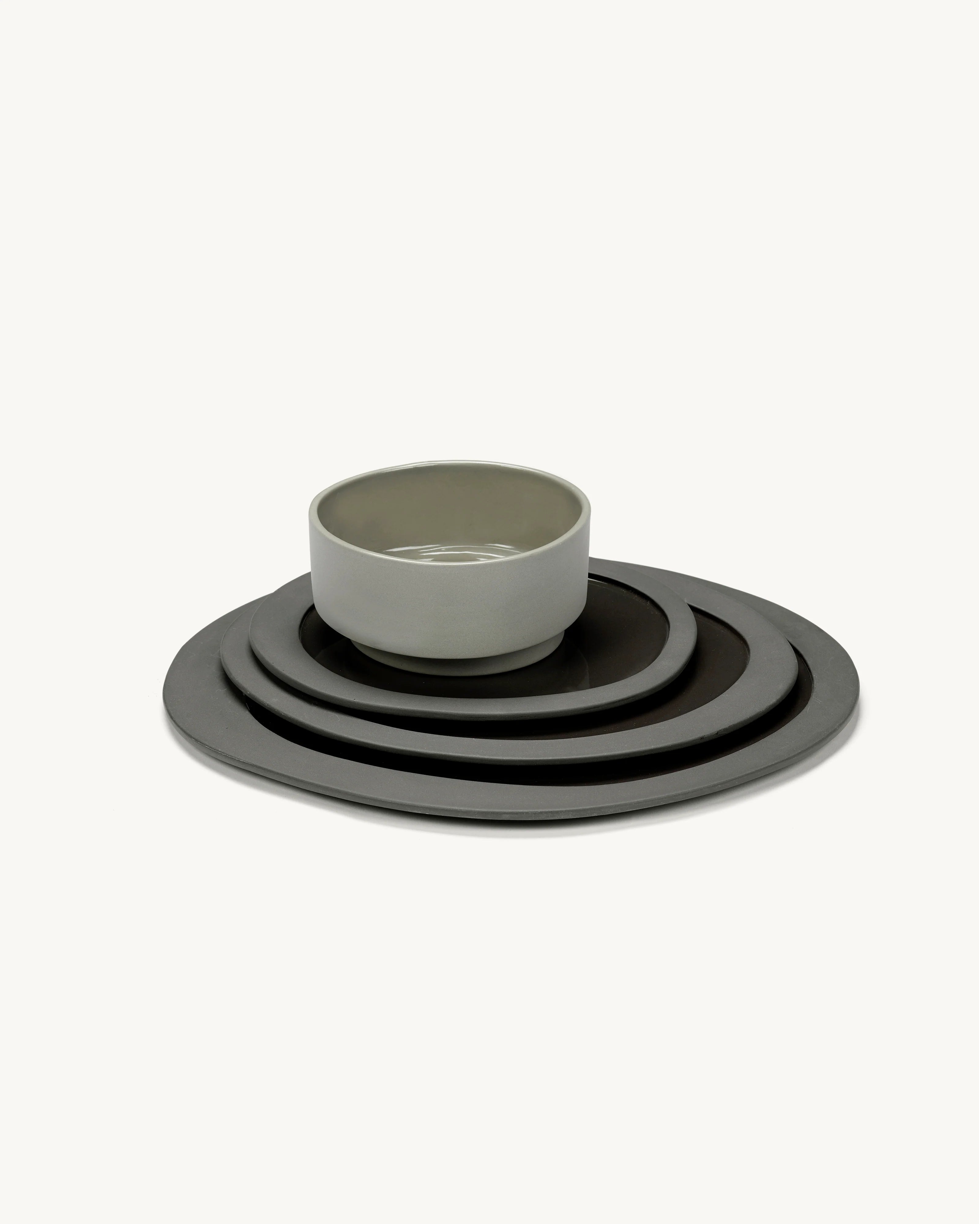 VALERIE OBJECTS | INNER CIRCLE BOWL, LIGHT GREY BY MARTEEN BAAS | $34.00 - Image 2