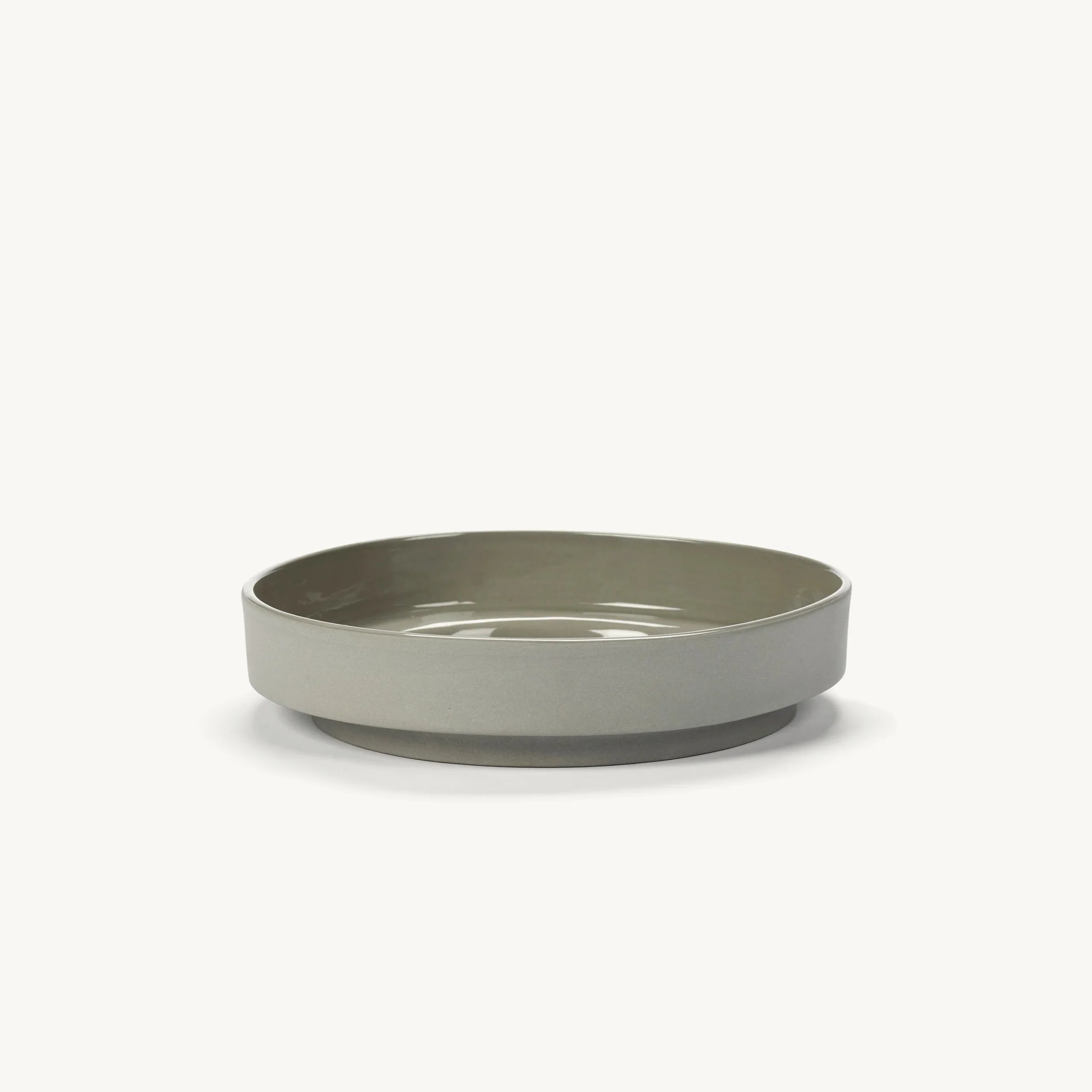 VALERIE OBJECTS | INNER CIRCLE HIGH PLATE. LIGHT GREY BY MARTEEN BAAS | $69.00 - Image 1