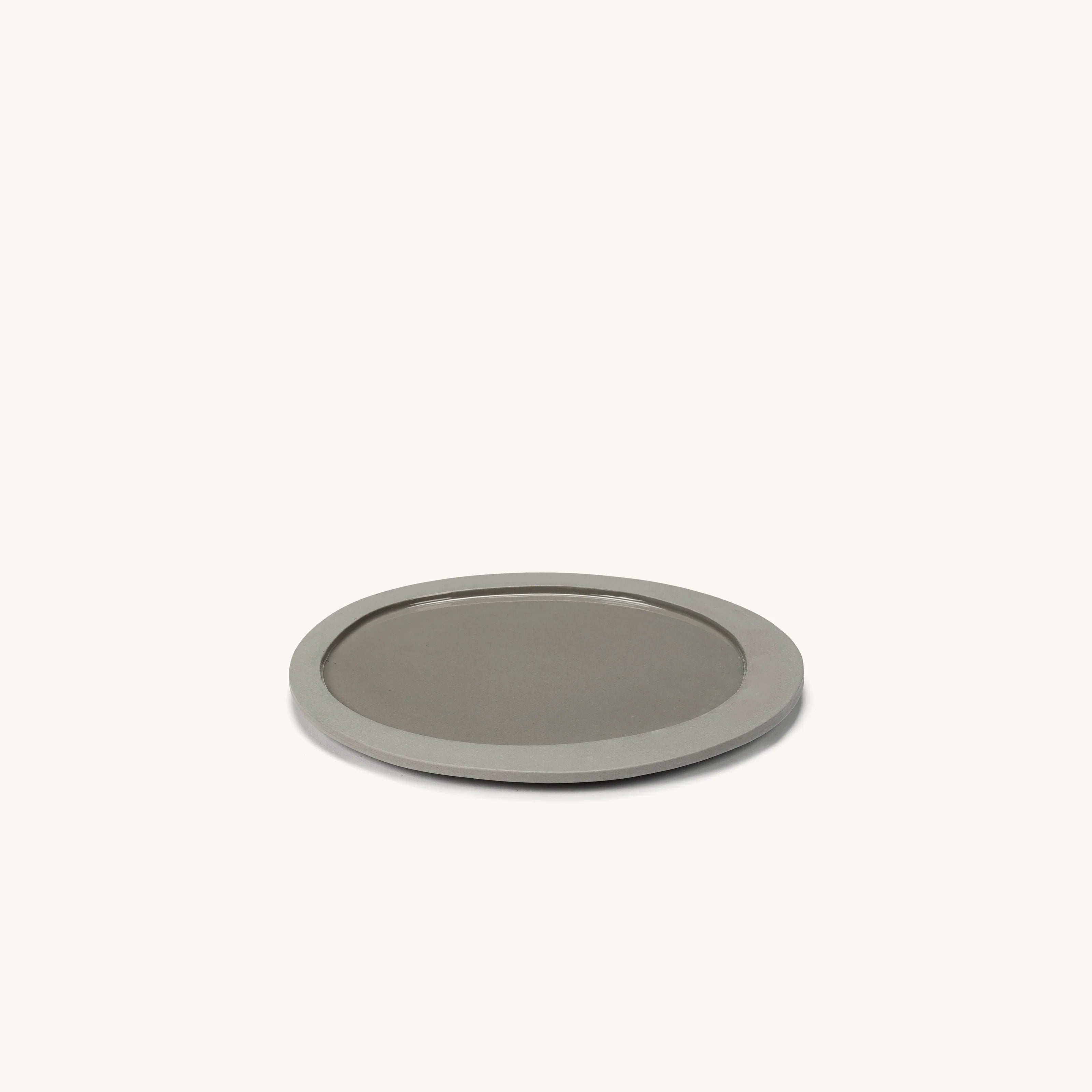 VALERIE OBJECTS | INNER CIRCLE SMALL PLATE, LIGHT GREY BY MARTEEN BAAS | $43.00 - Image 1