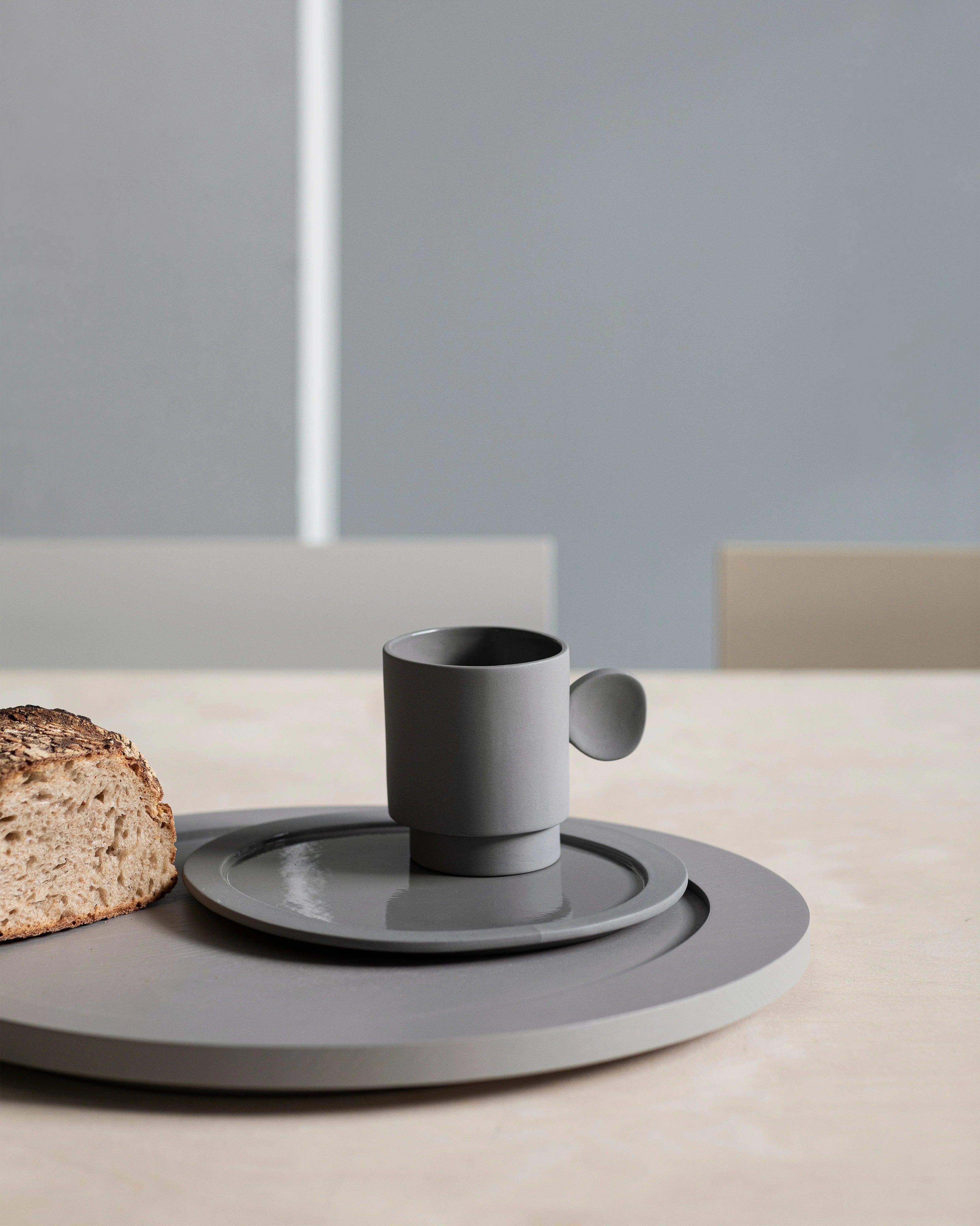 VALERIE OBJECTS | INNER CIRCLE SMALL PLATE, LIGHT GREY BY MARTEEN BAAS | $43.00 - Image 2