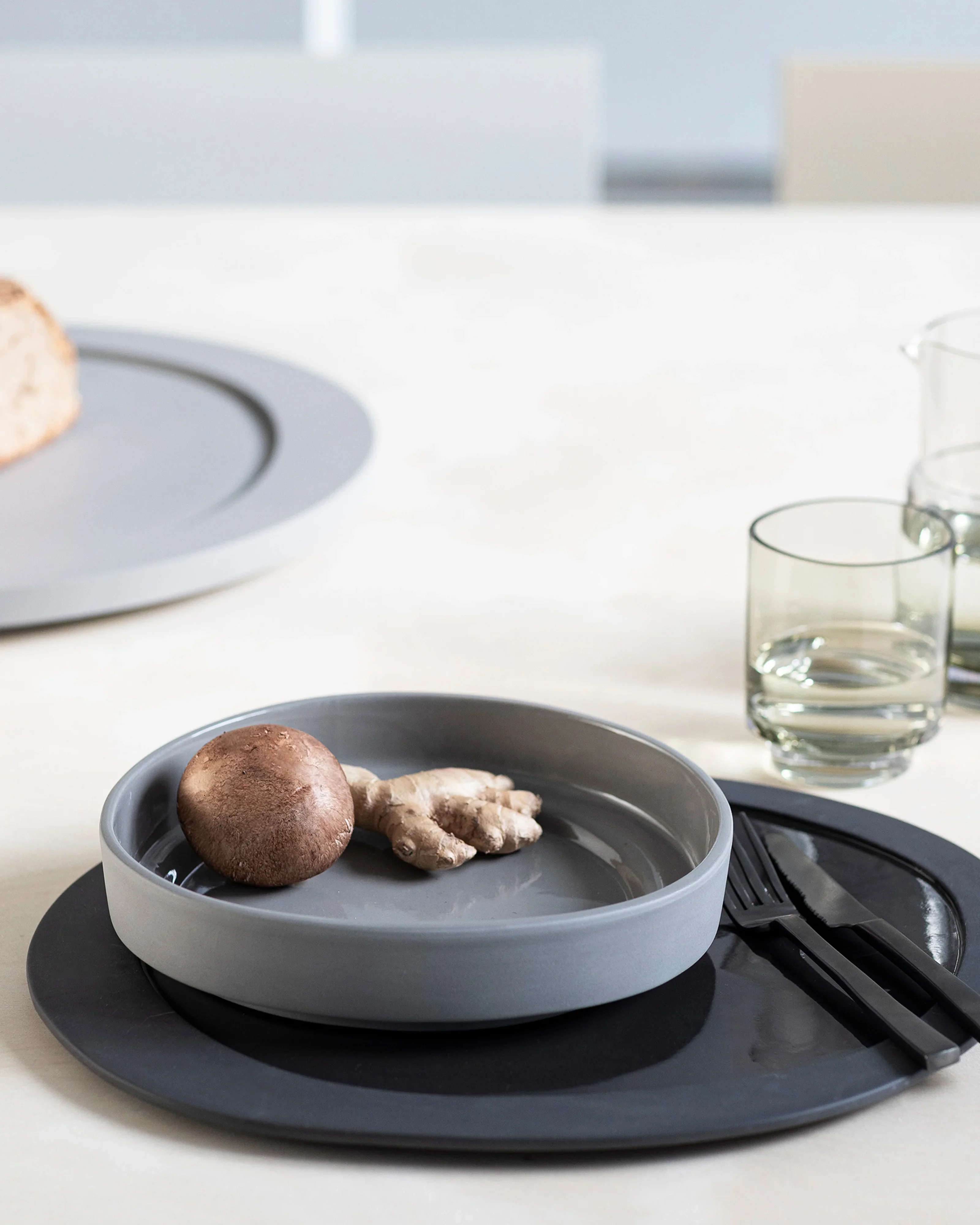 VALERIE OBJECTS | INNER CIRCLE LARGE PLATE, GREY BY MARTEEN BAAS | $79.00 - Image 2