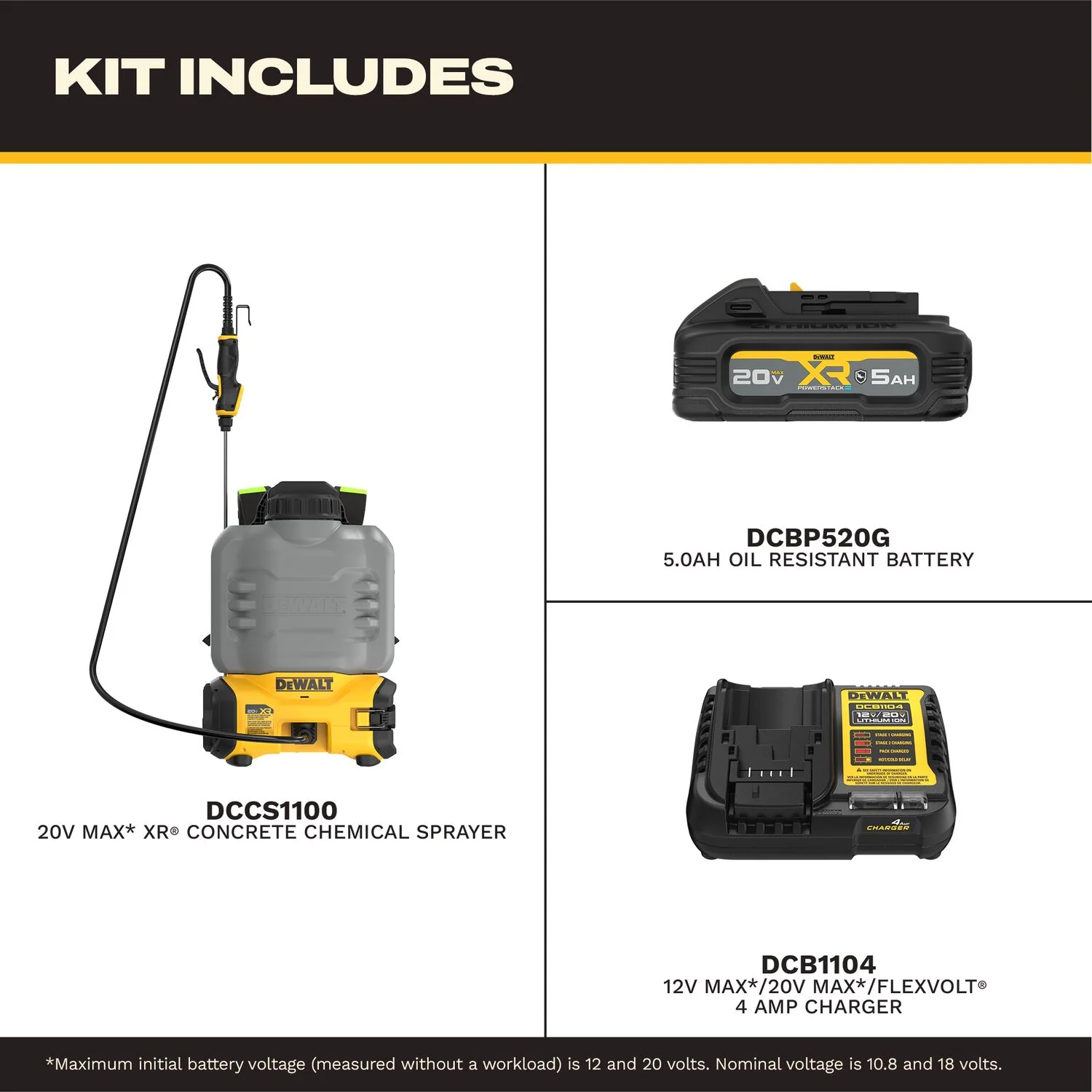 DeWALT DCCS1100GH1 20V MAX XR Concrete Chemical Sprayer 5.0Ah Kit - Image 2